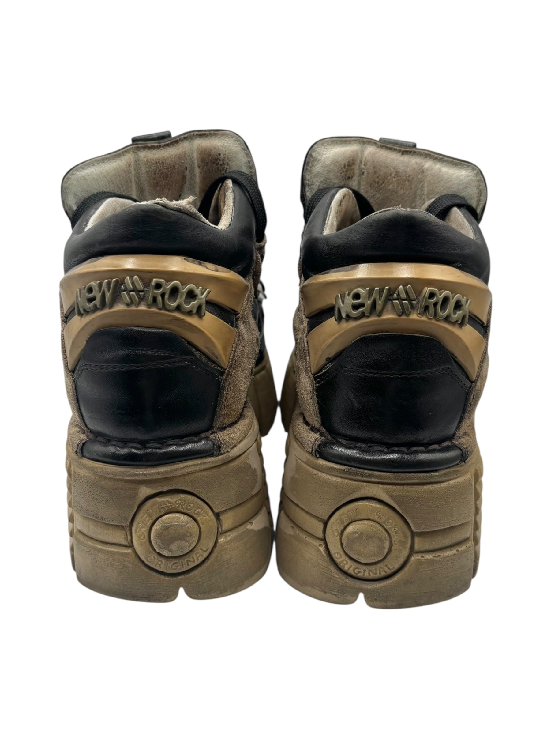 New Rock M-106 black/mustard platform boots size 38