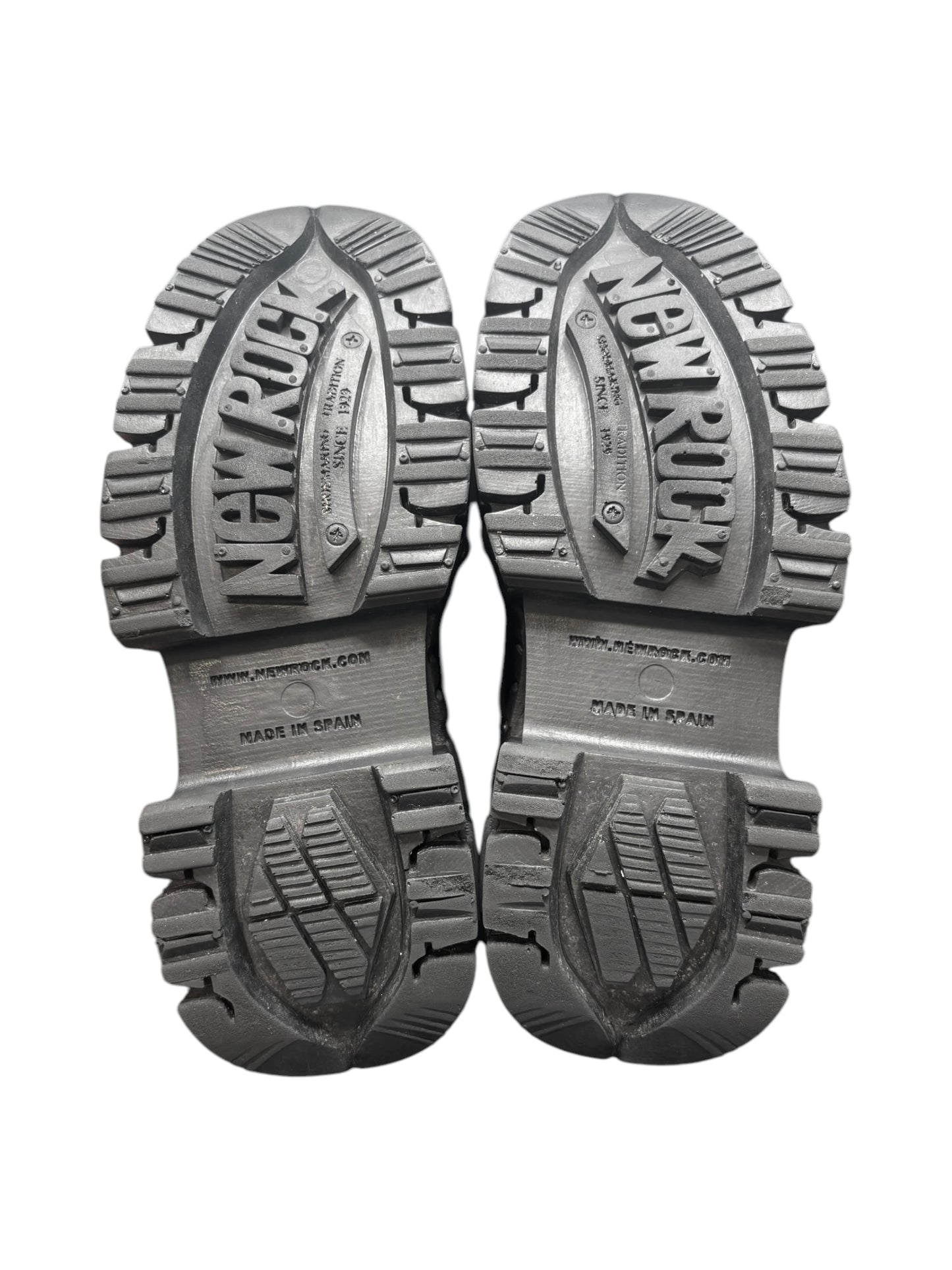 Vintage New Rock techno leather platform boots size 43