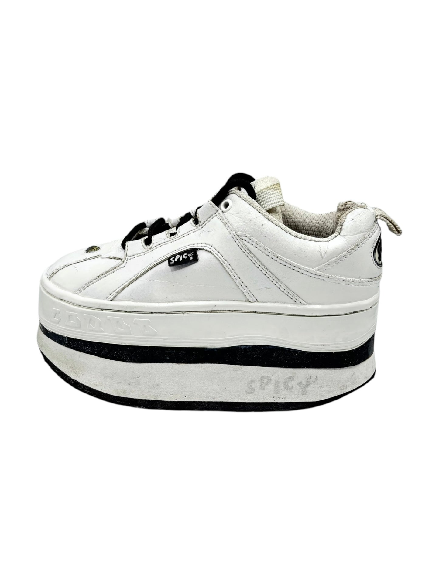 Spicy white platform boots size 36