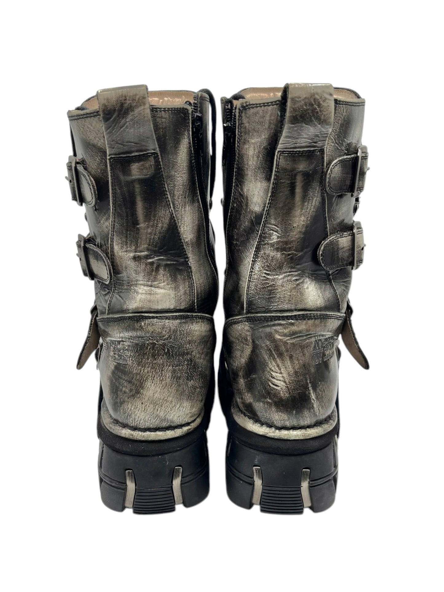 Vintage New Rock super rare khaki/camo platform boots size 42