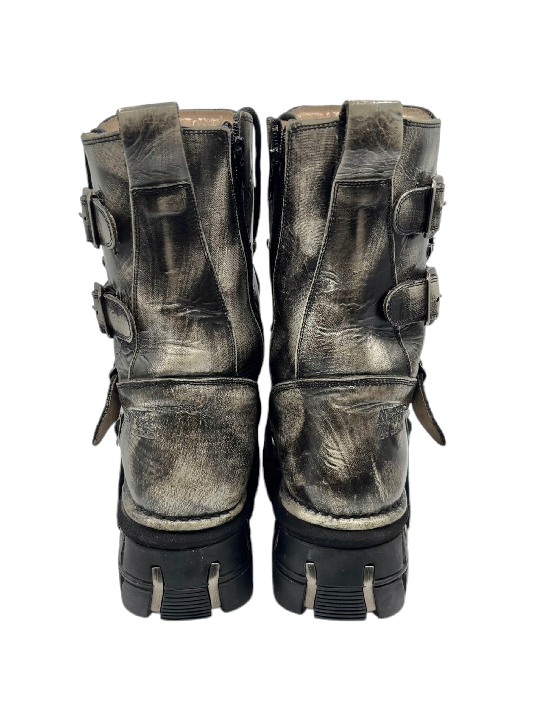 Vintage New Rock super rare khaki/camo platform boots size 42