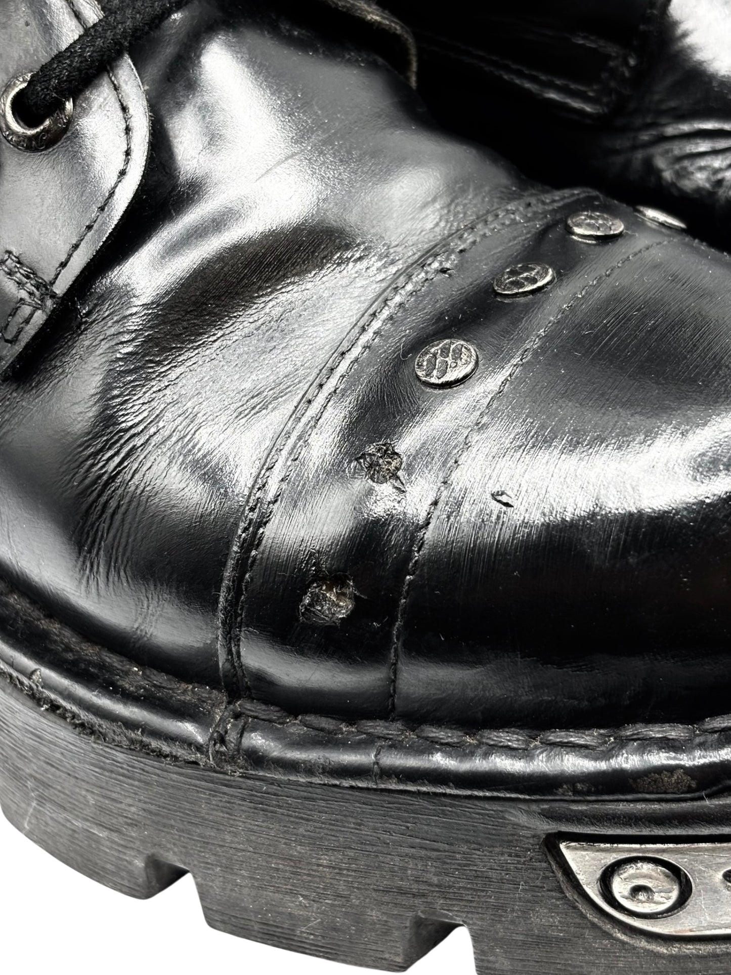 New Rock bullet leather boots size 40