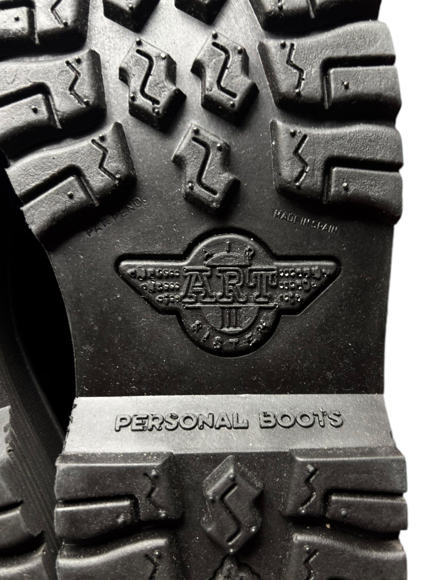 Vintage ART black leather platform boots size 39