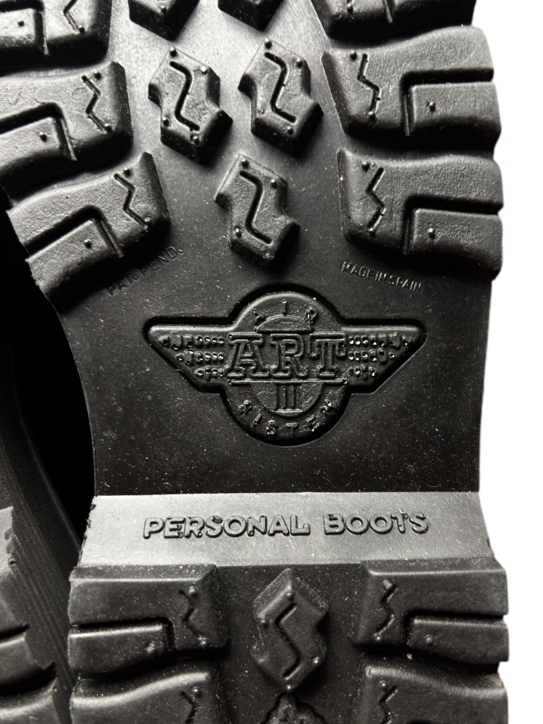 Vintage ART black leather platform boots size 39