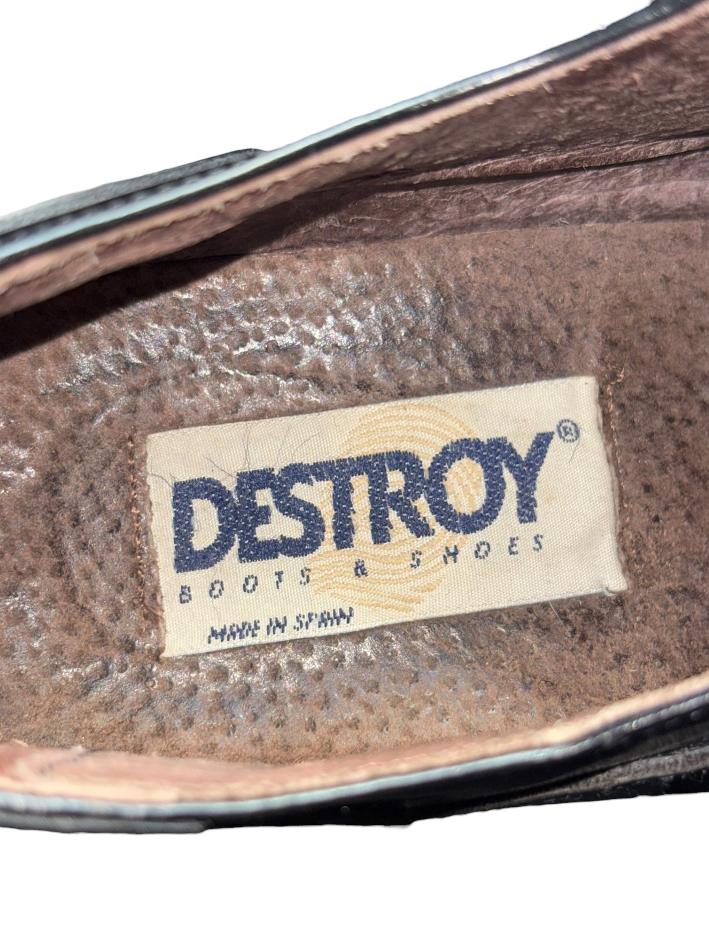 Vintage Destroy buckle loafers