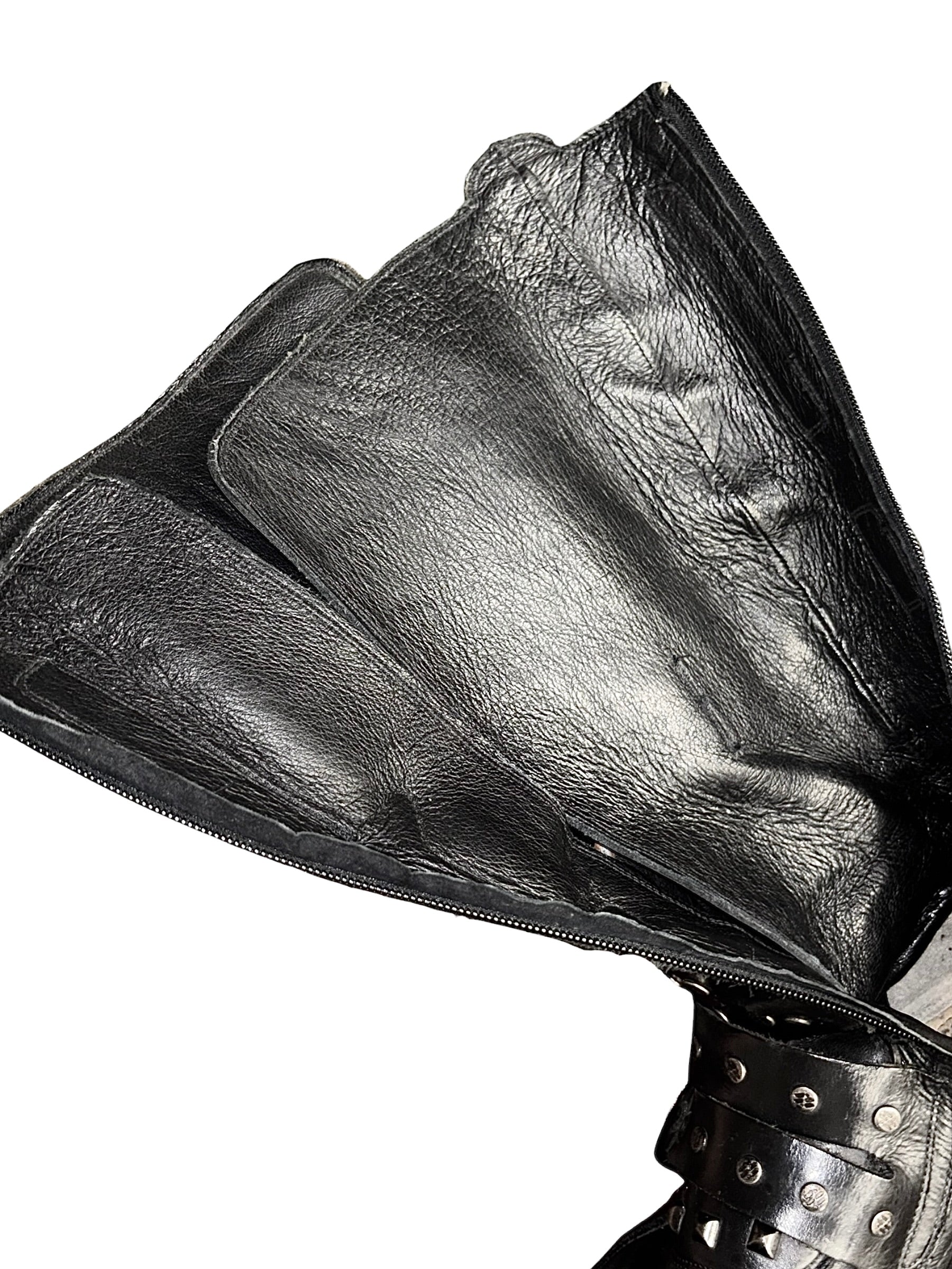 Super rare, vintage New Rock studded double neptuno knee high platform boots size 40