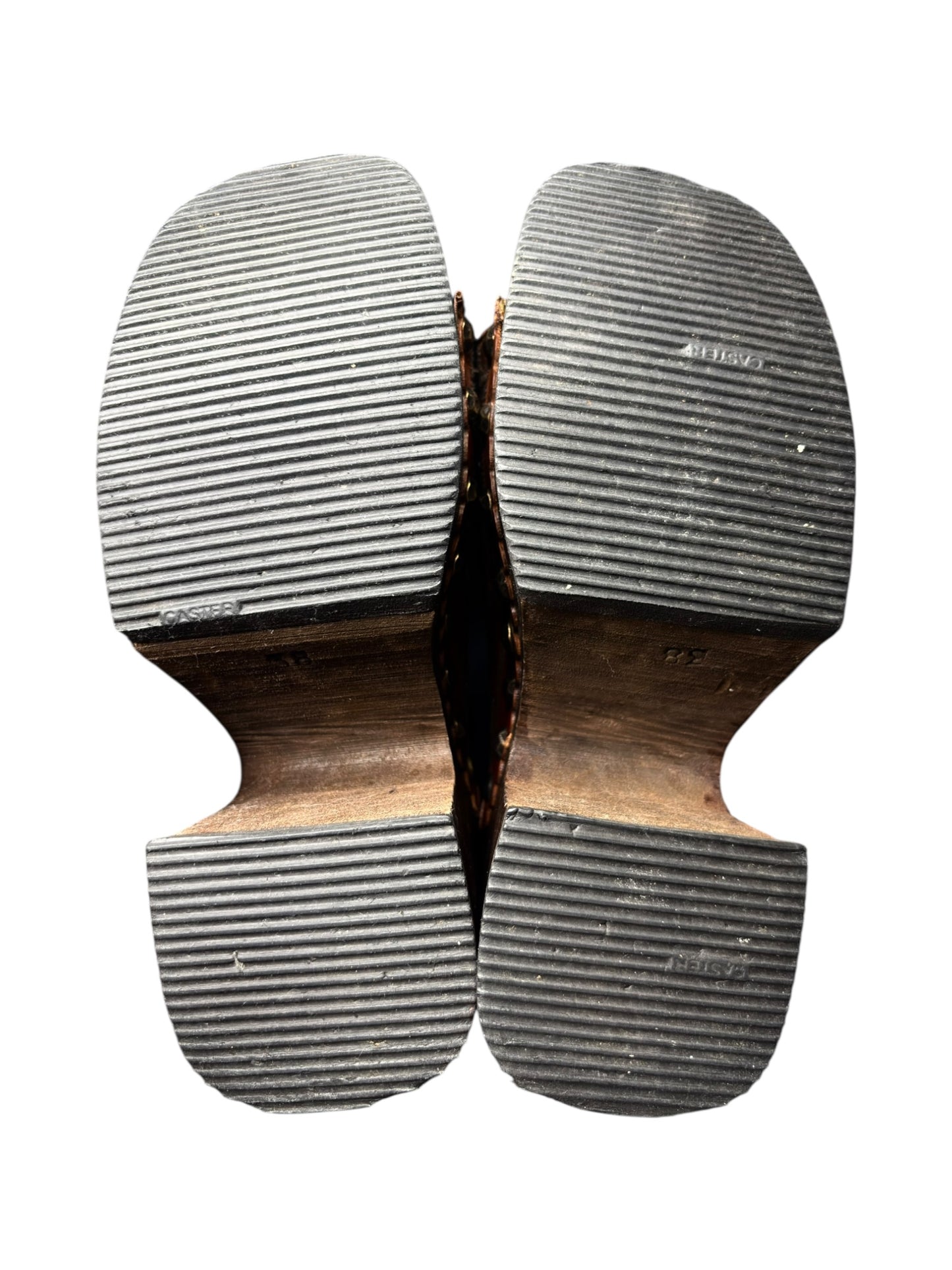 Vintage El Dantes block platform sandals size 38