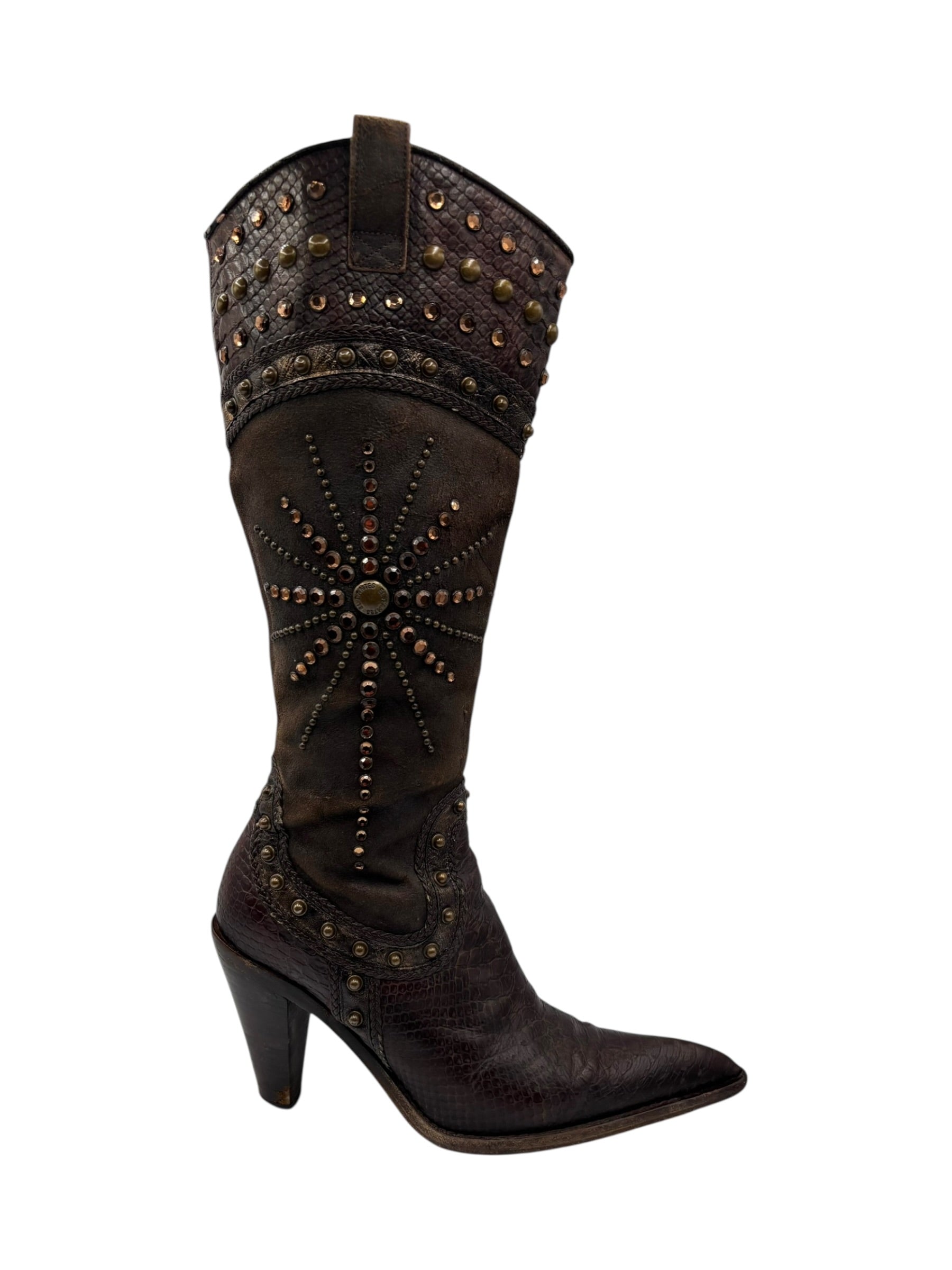 Vintage El Dantes brown knee high boots size 38