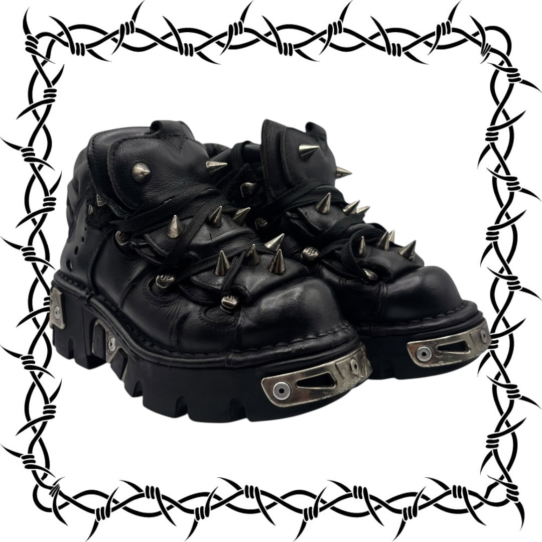 Vintage New Rock spiky platform boots