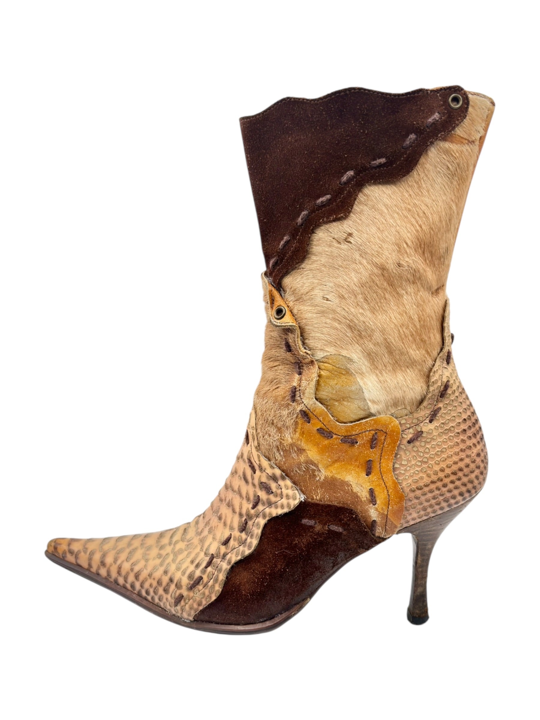 Vintage El Dantes snake patter heels size 39