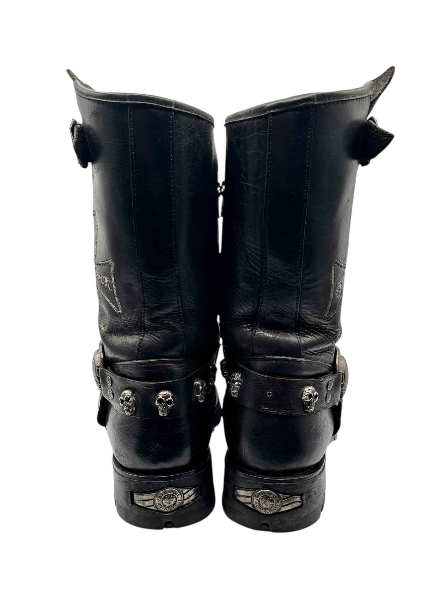 Vintage New Rock leather biker boots size 44