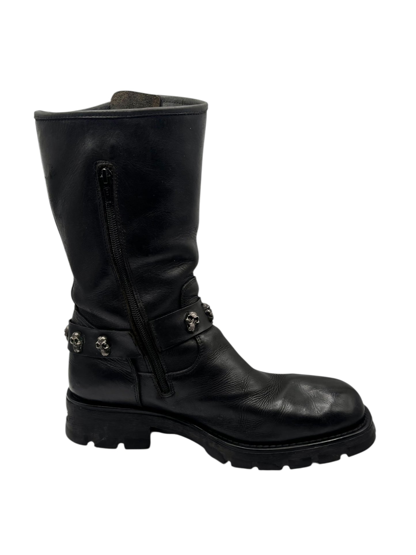 Vintage New Rock leather biker boots size 44