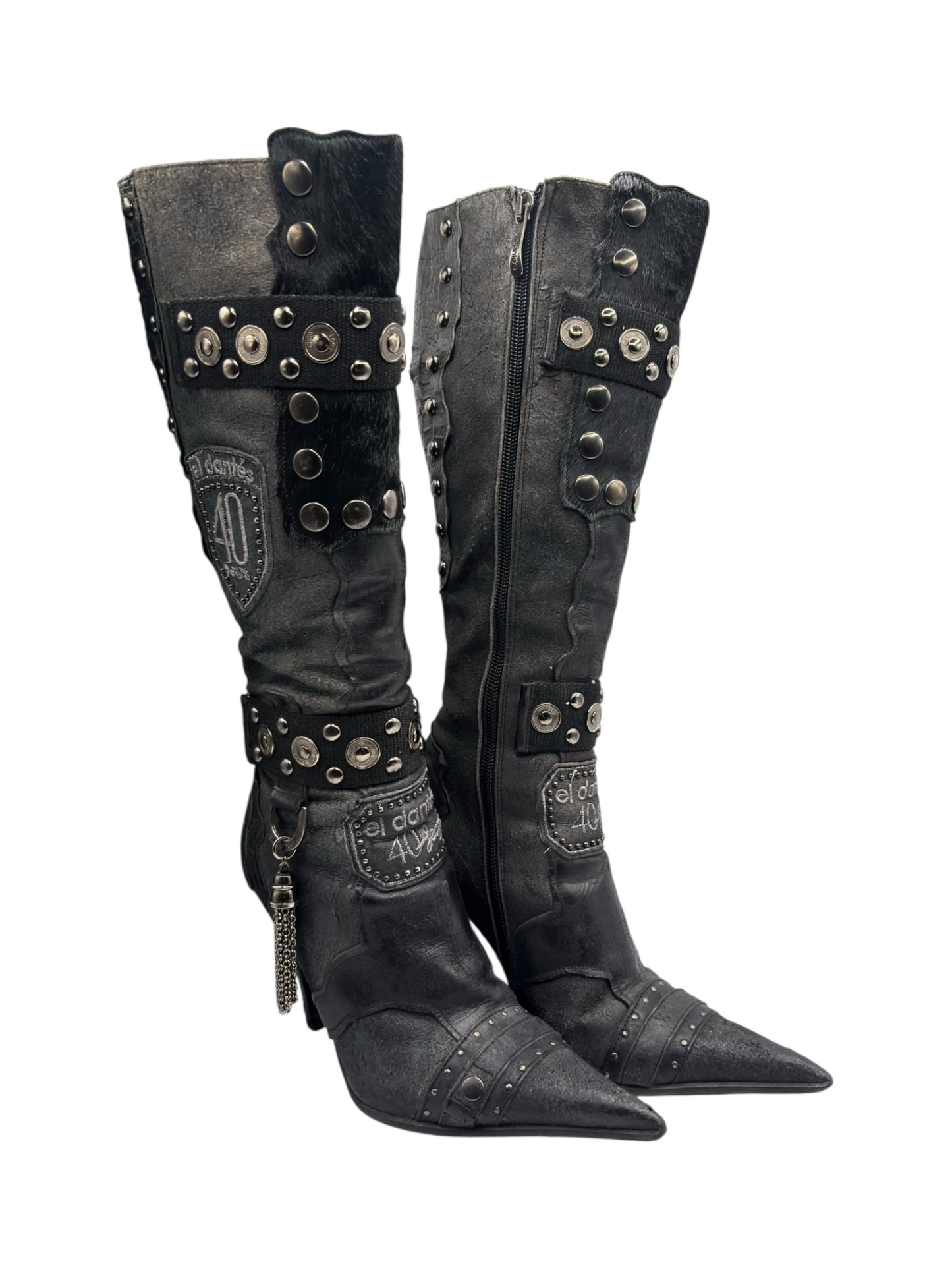 Vintage El Dantes knee high leather boots size 36