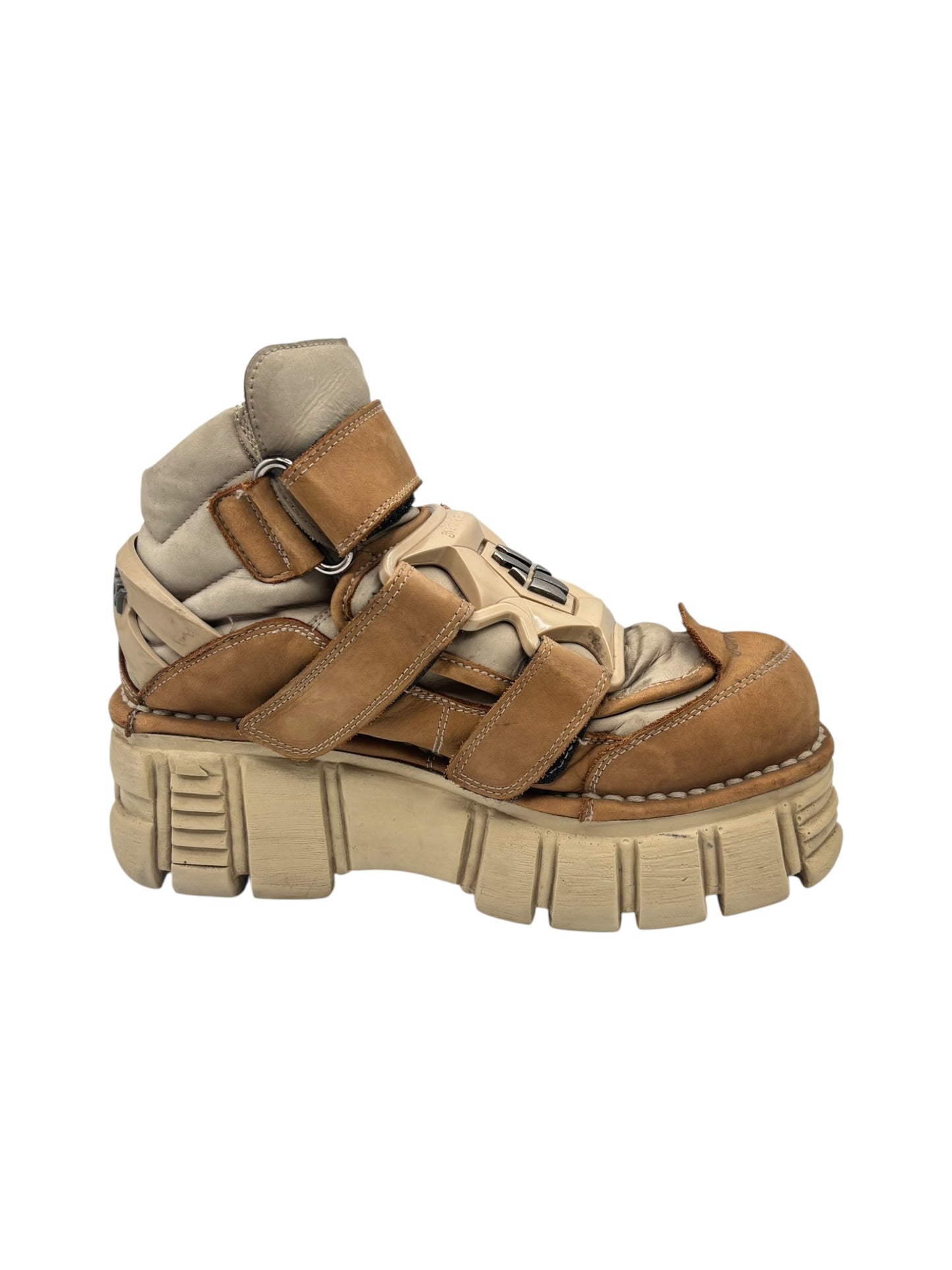 Vintage New Rock M-285 brown/beige platform boots size 41