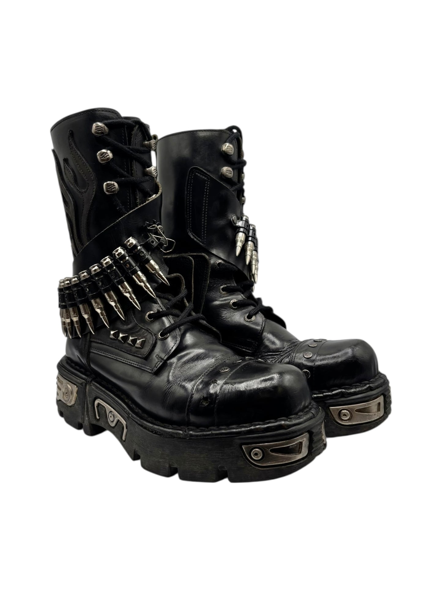New Rock bullet leather boots size 40