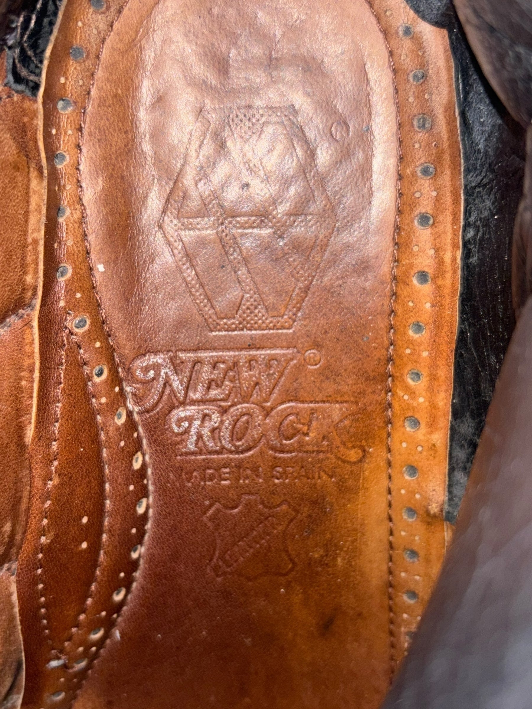 Vintage New Rock avant garde leather platform boots size 41