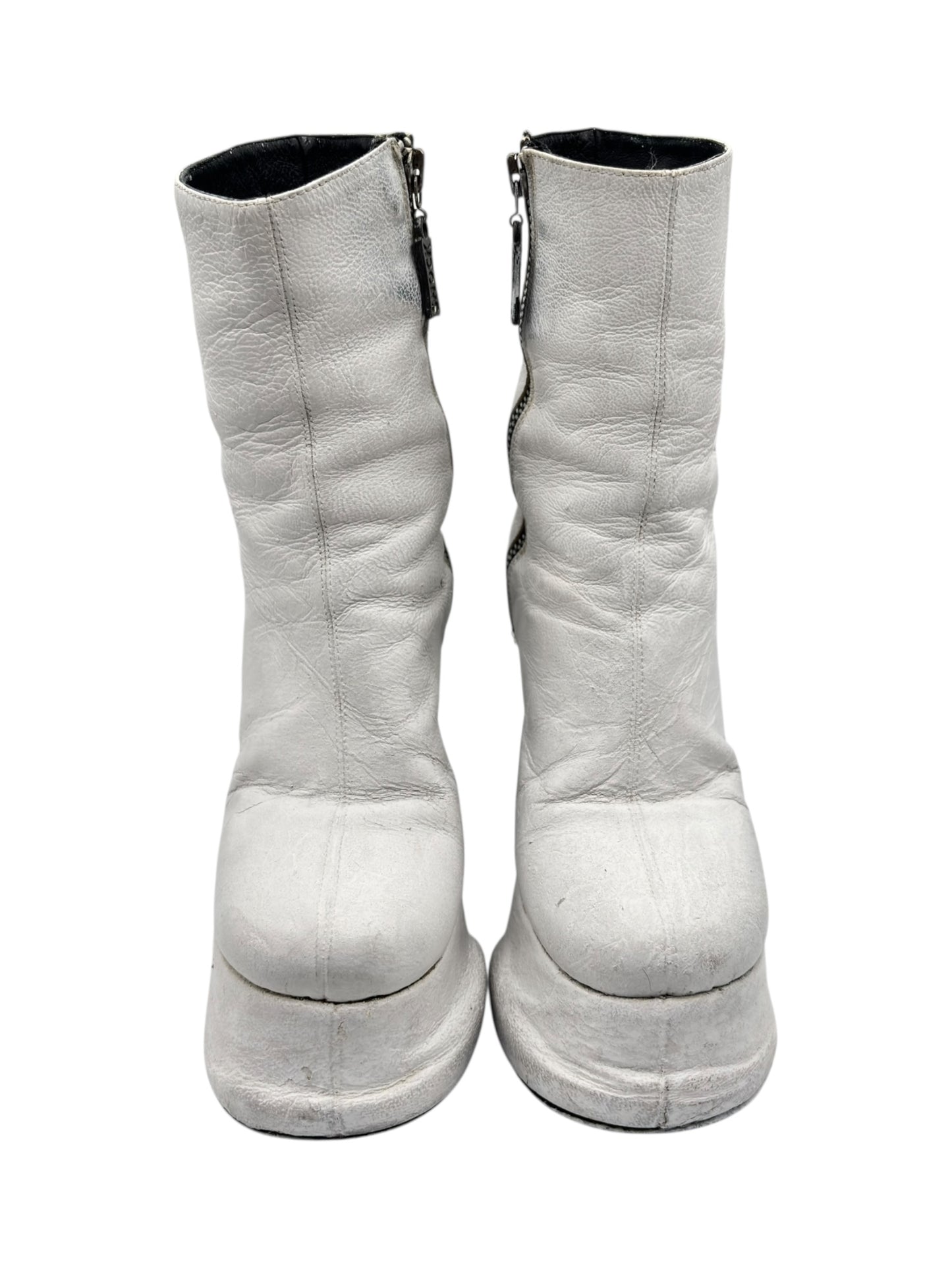 Vintage SHOCK white platform boots size 36