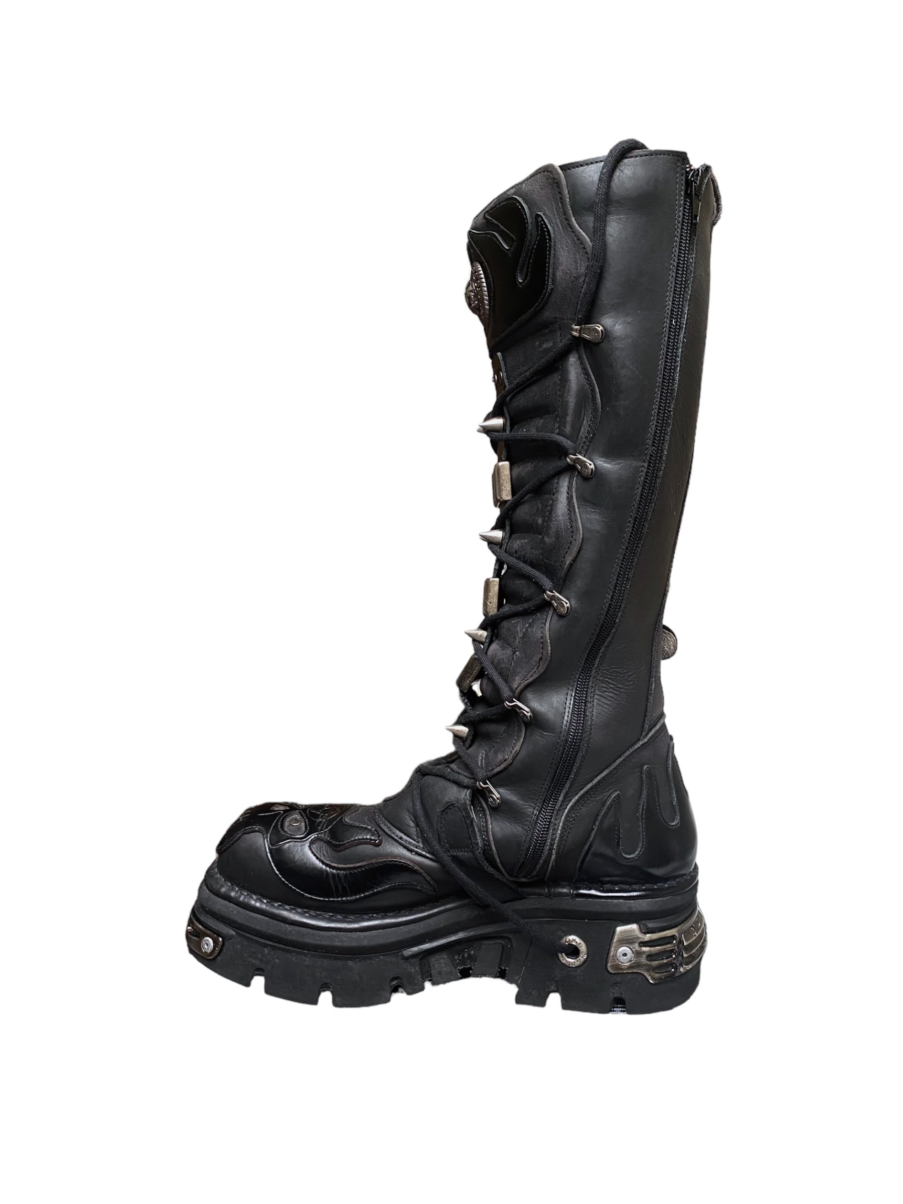Vintage New Rock M-161-S1 reactor knee-high boots size 46
