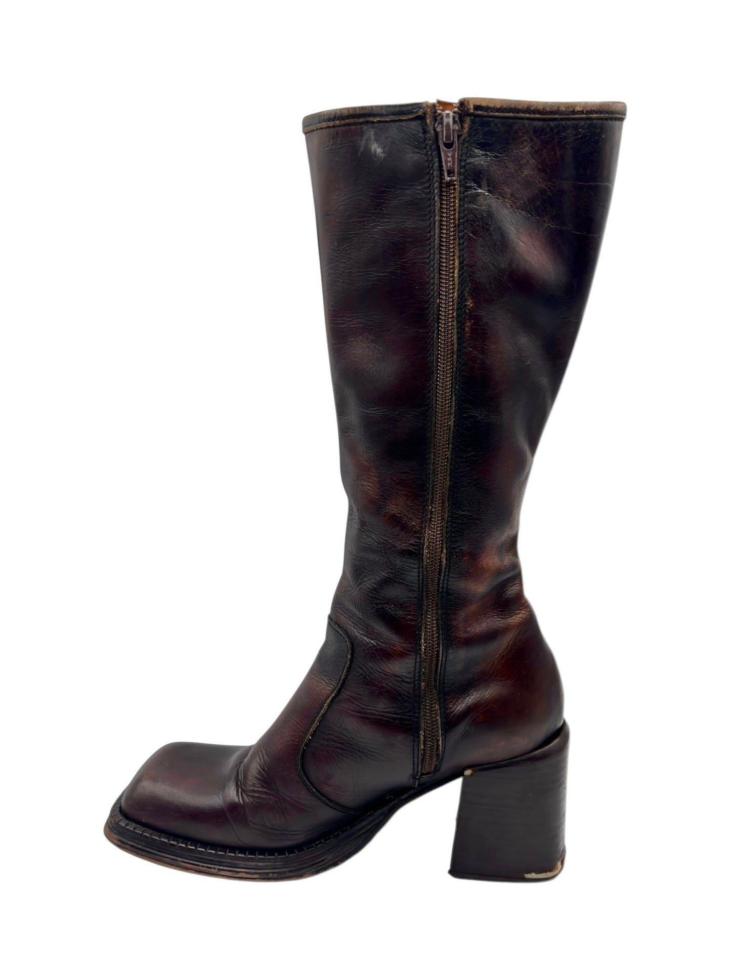 Beautiful vintage El Dantes brown leather boots size 38