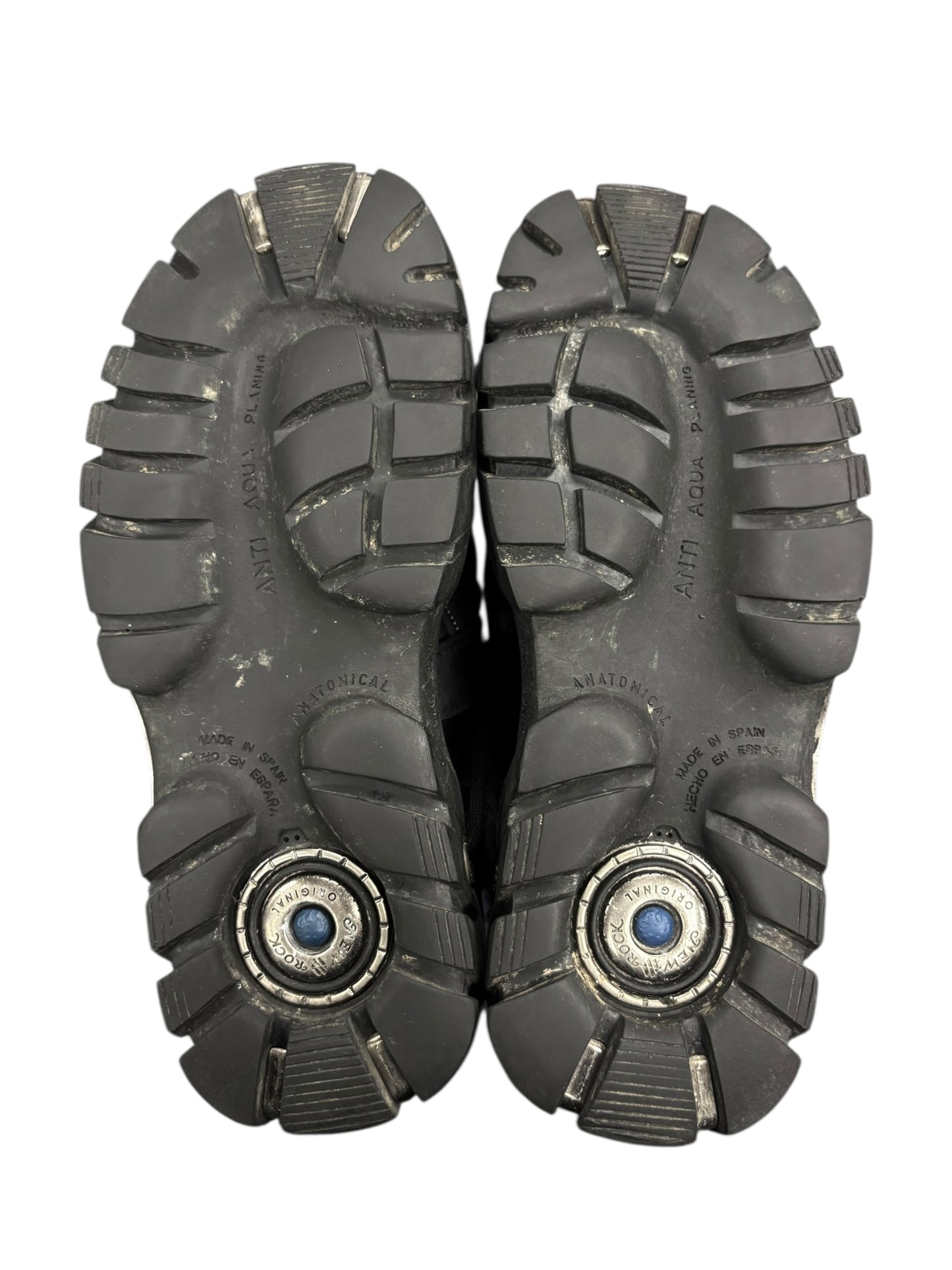 Vintage New Rock grey flame trailer platform boots size 42