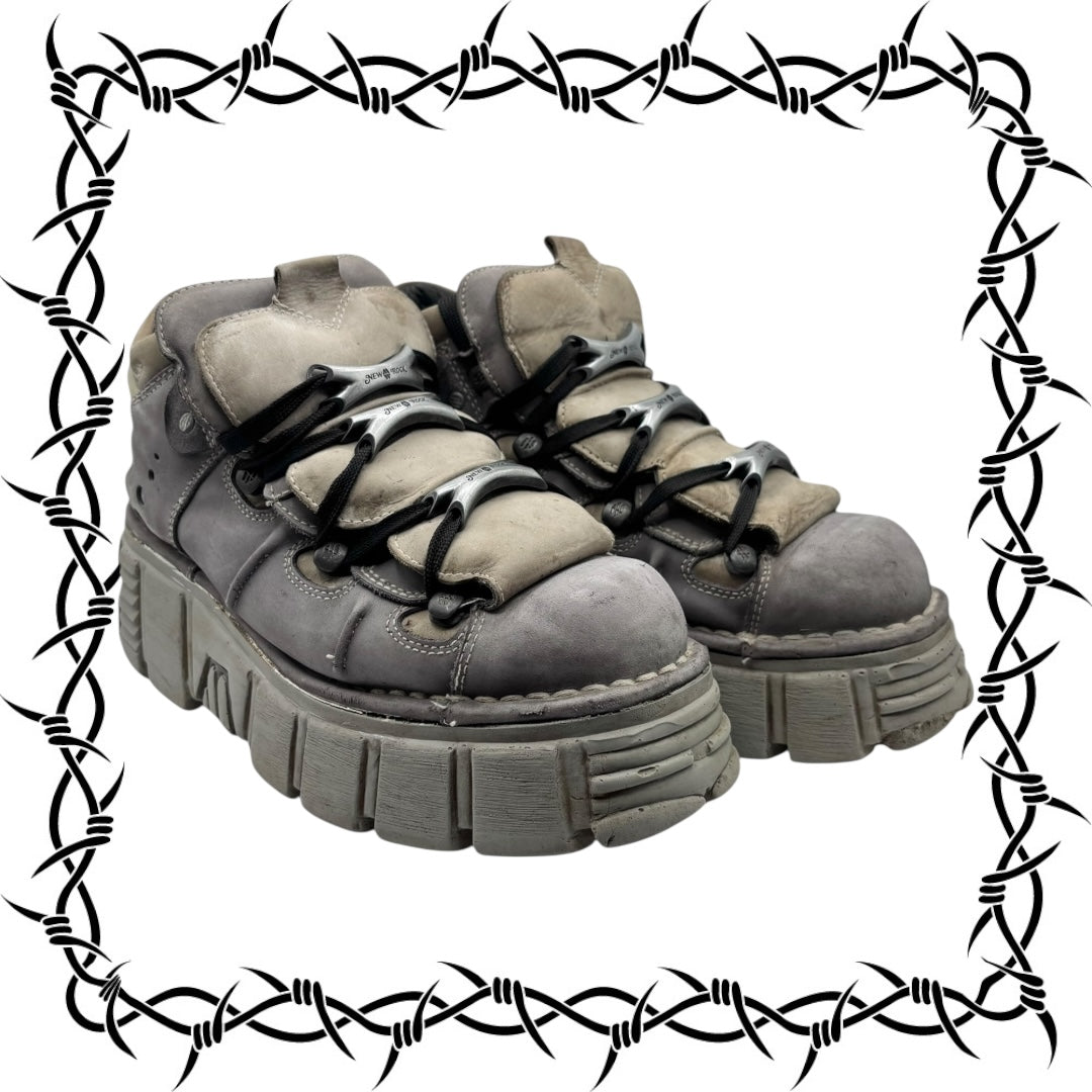 New Rock M-106 grey platform boots size 43