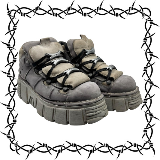 New Rock M-106 grey platform boots size 43