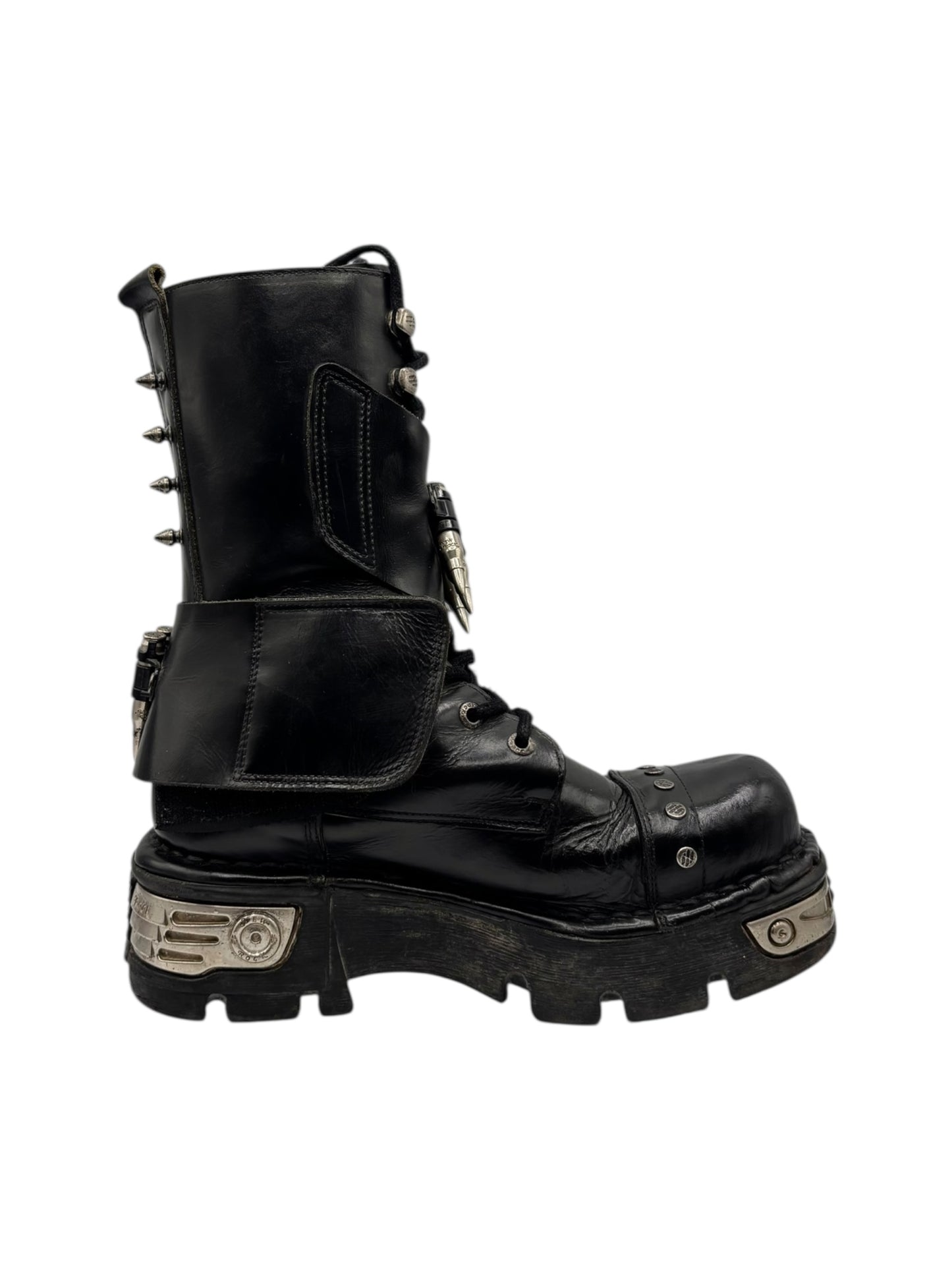 New Rock bullet leather boots size 40