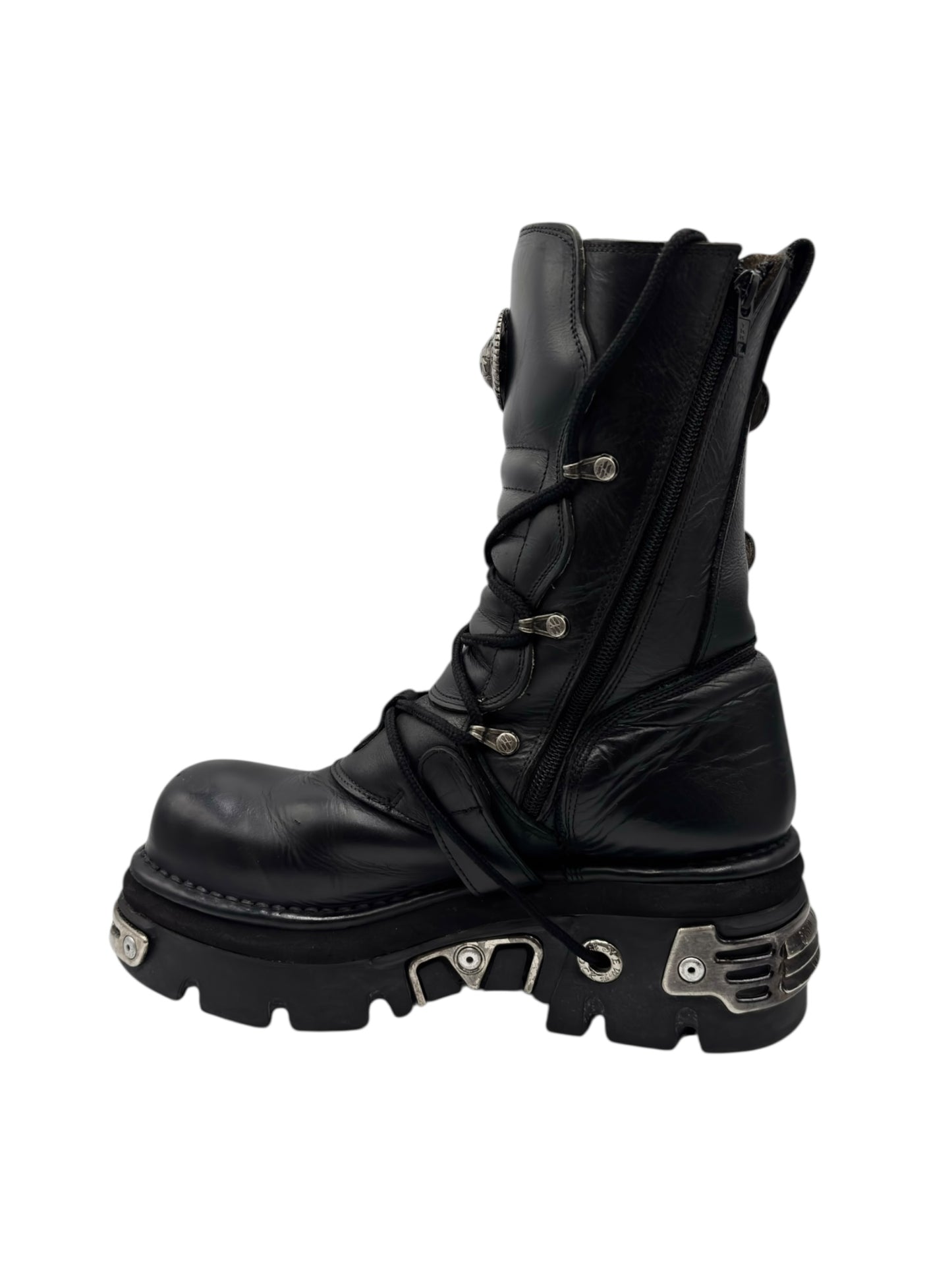 Vintage New Rock mid-calf reactor leather boots size 42