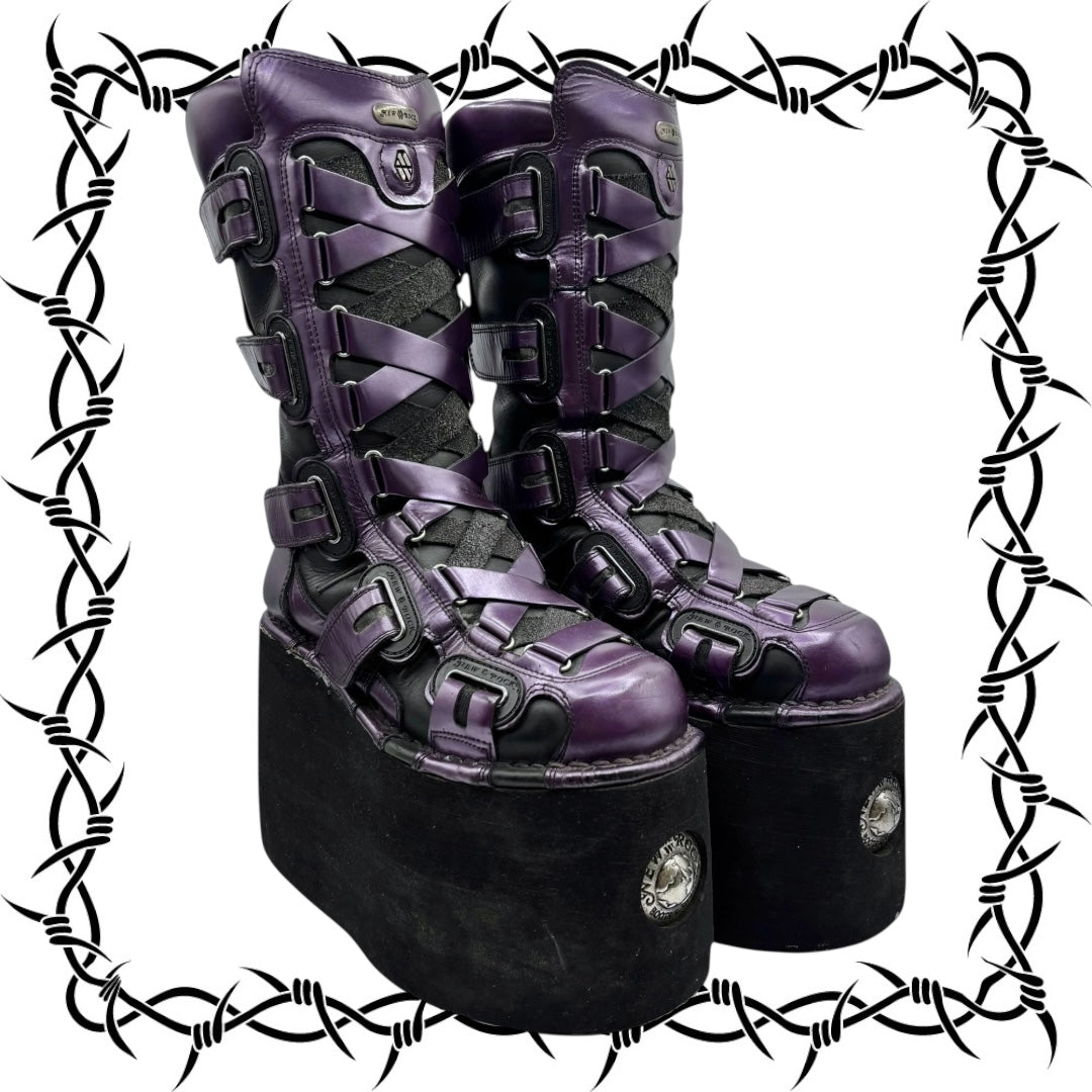INSANELY RARE 1 of 1 vintage New Rock jupiter platform boots size 38