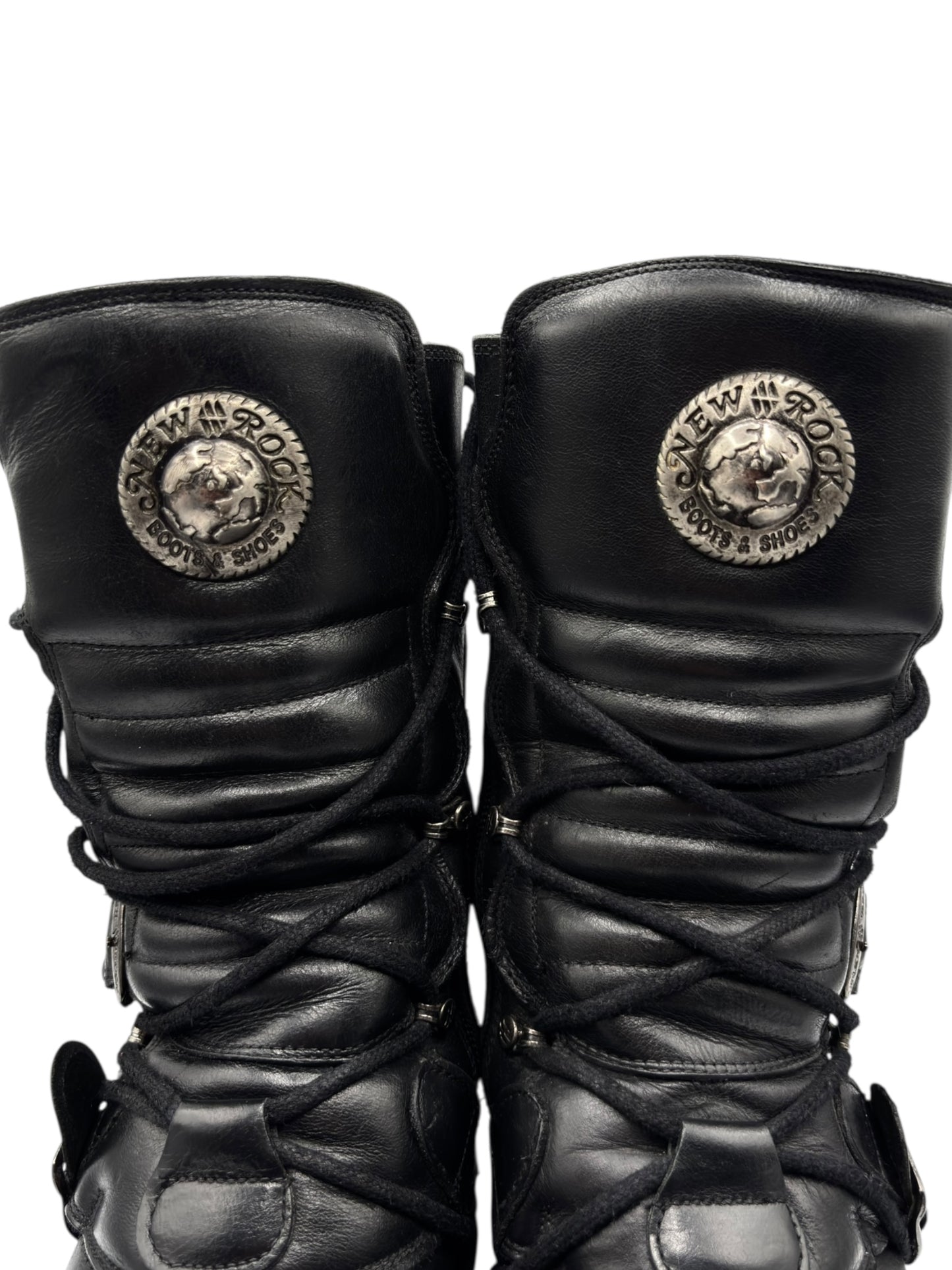 Vintage New Rock mid-calf leather reactor boots size 38