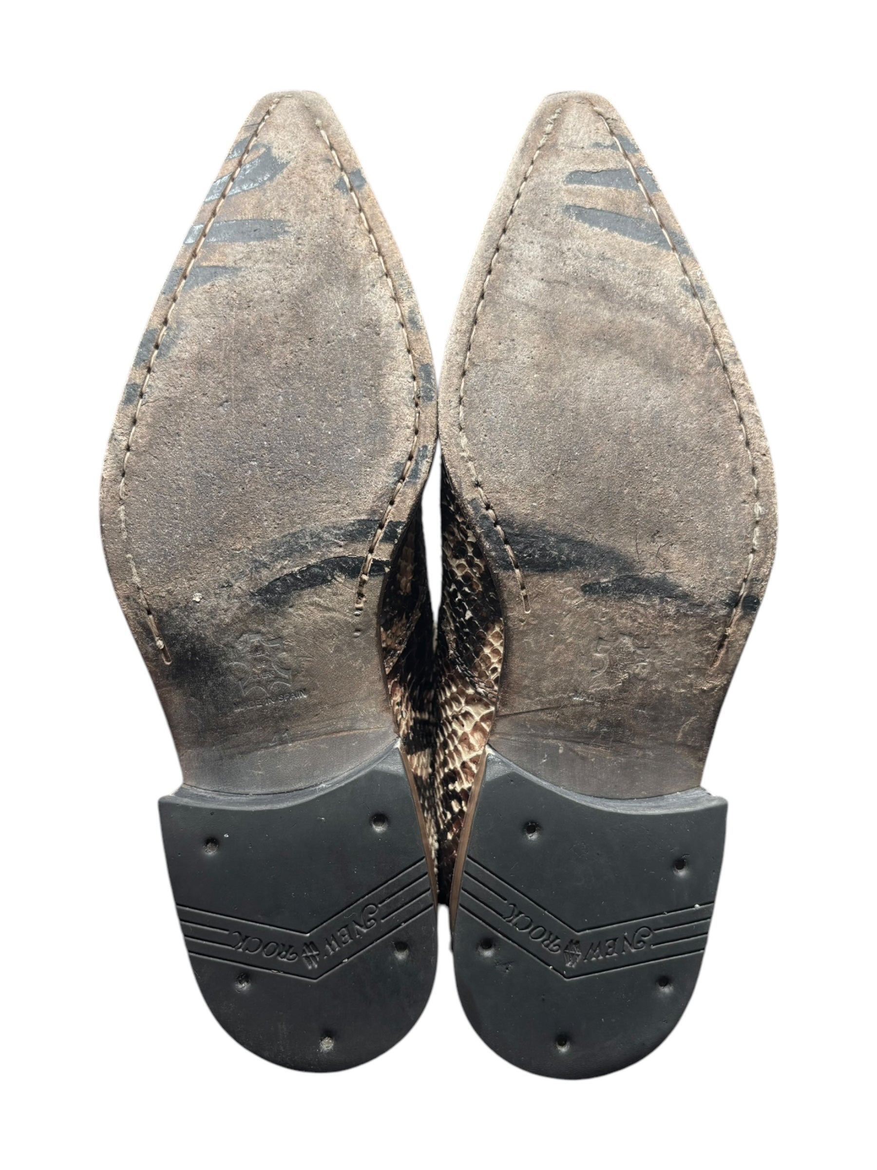 Vintage New Rock snake leather cowboy boots. size 37