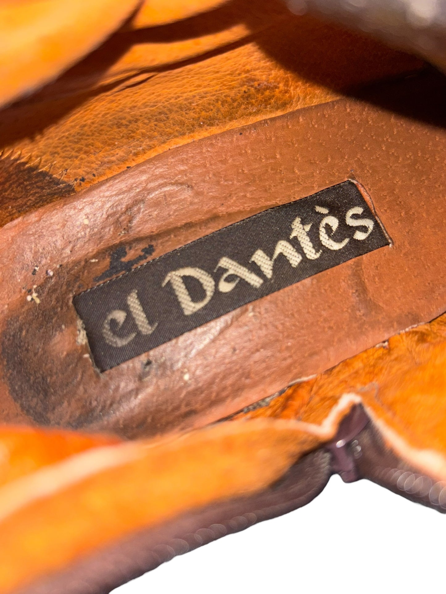 Beautiful vintage El Dantes brown leather boots size 38