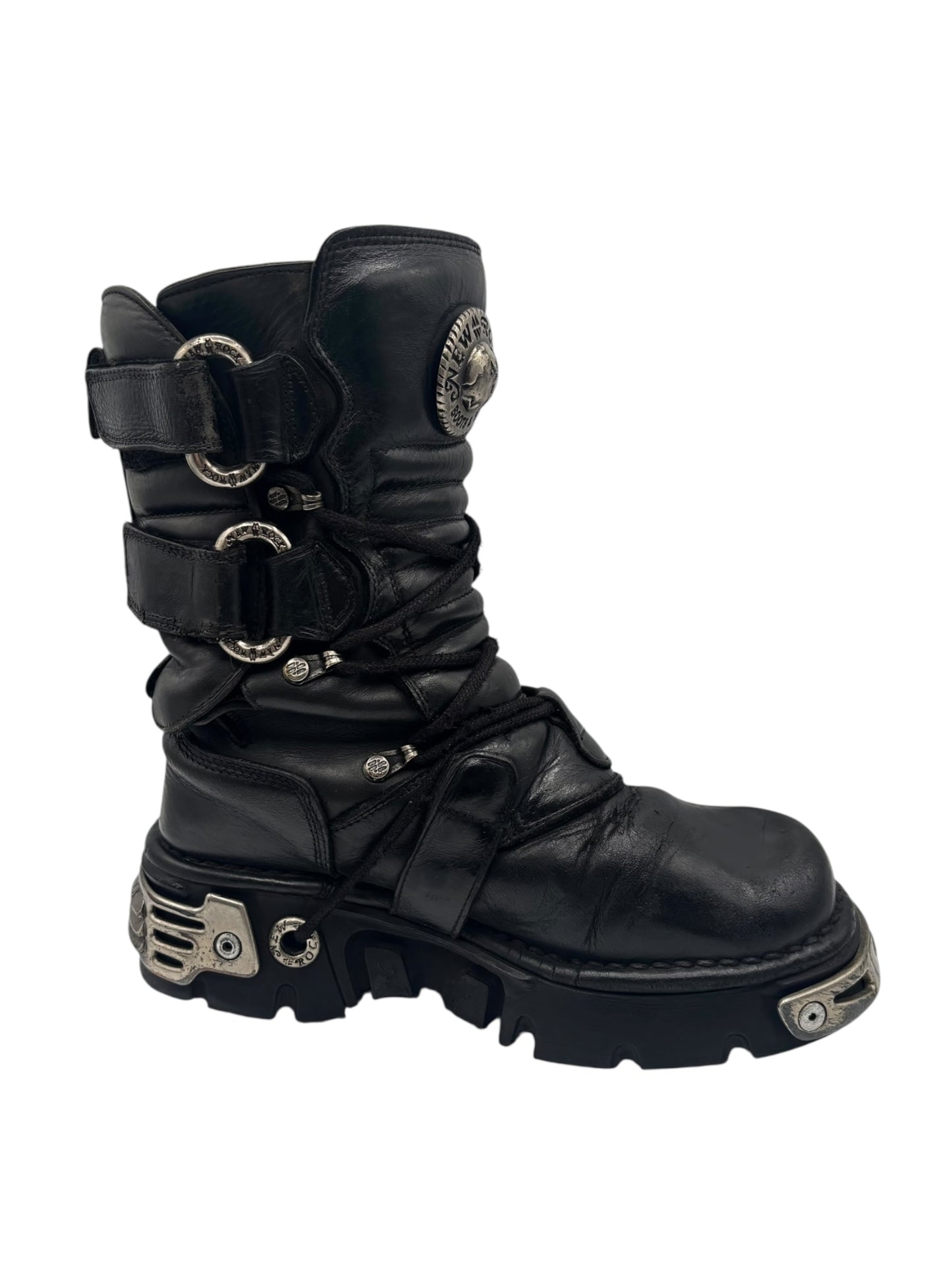 Rare vintage New Rock reactor leather boots size 36