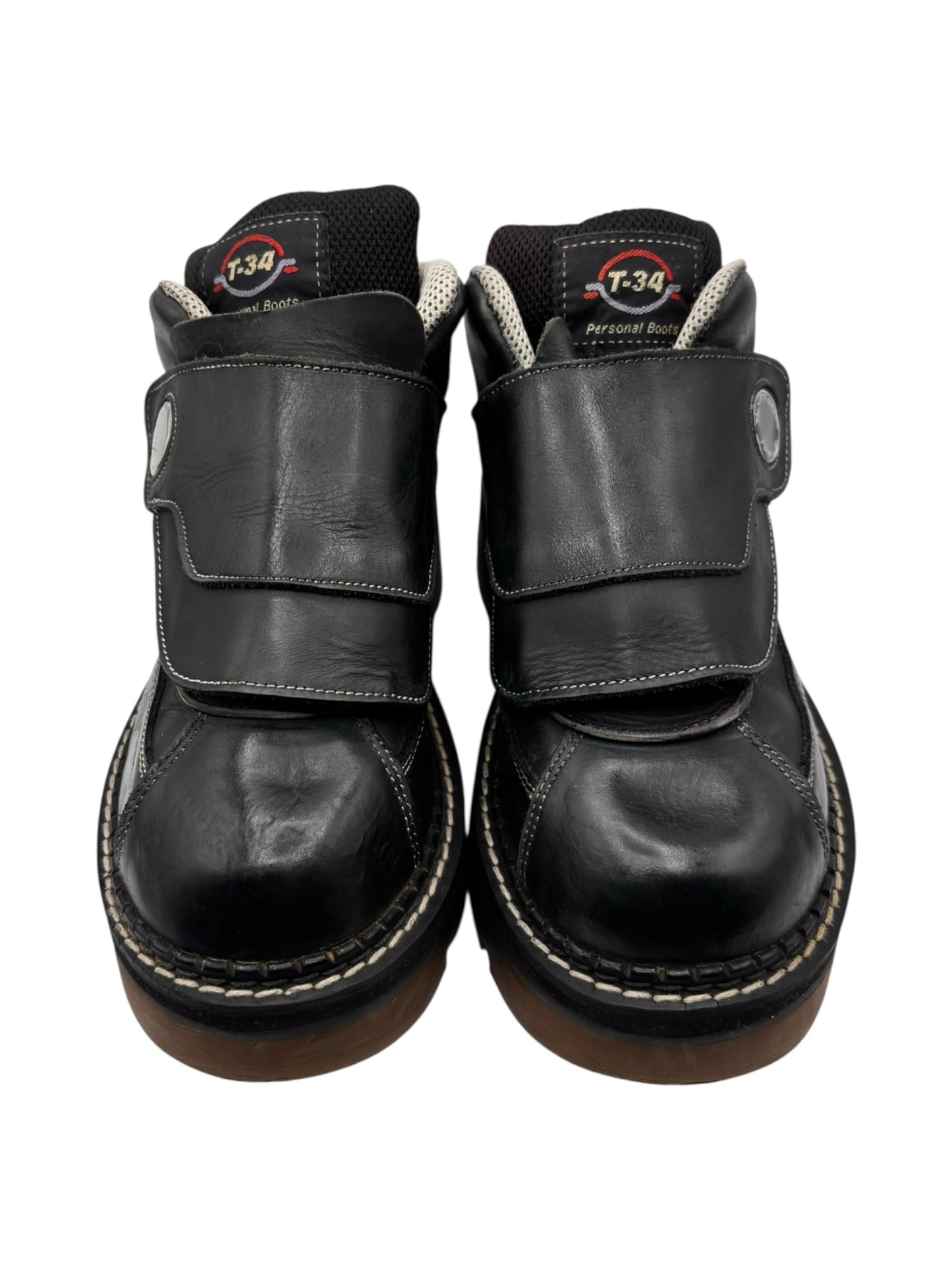 Vintage ART T-34 black platform boots size 38