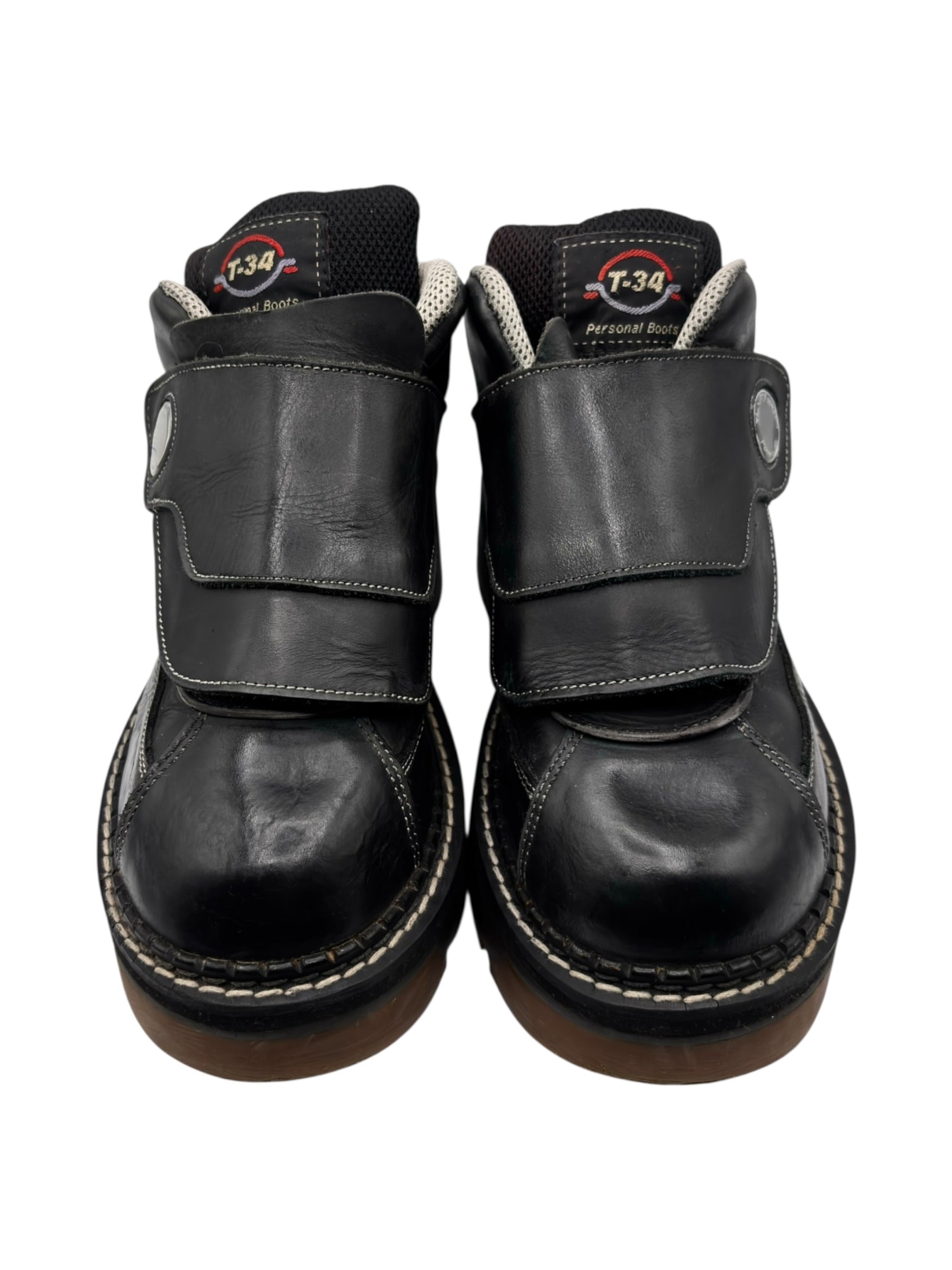 Vintage ART T-34 black platform boots size 38