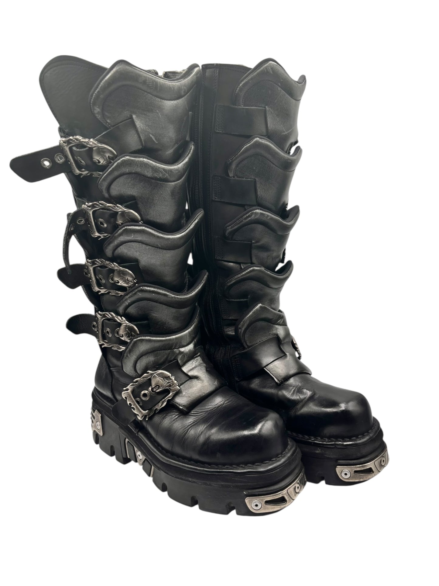 Vintage New Rock M.738 knee high dragon scale boots size 41