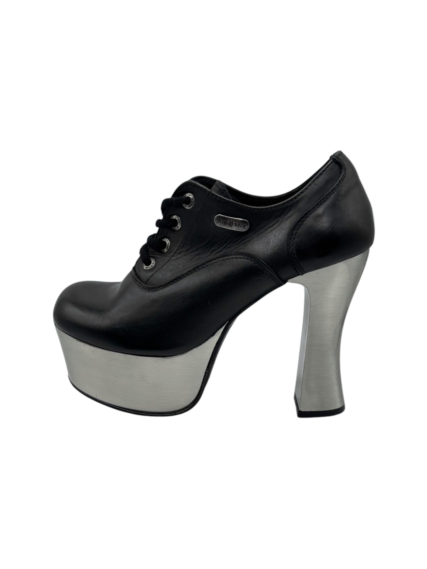 Vintage New Rock leather platform heels size 40