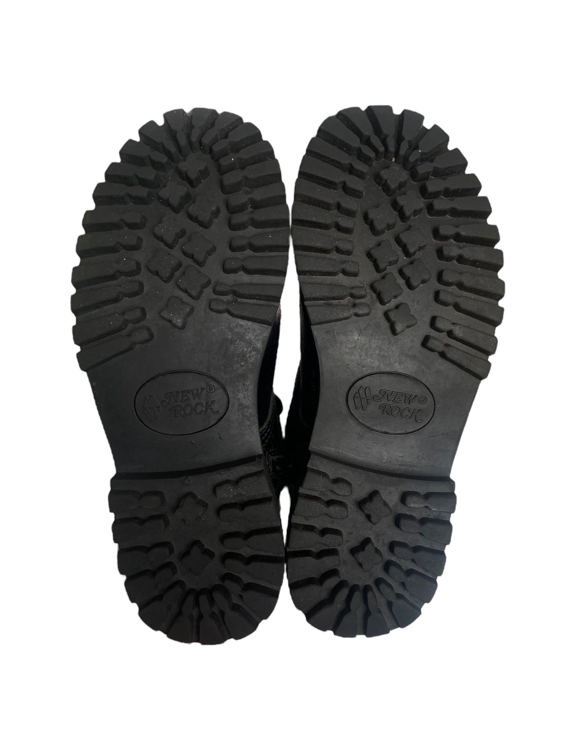 New Rock black leather boots size 37