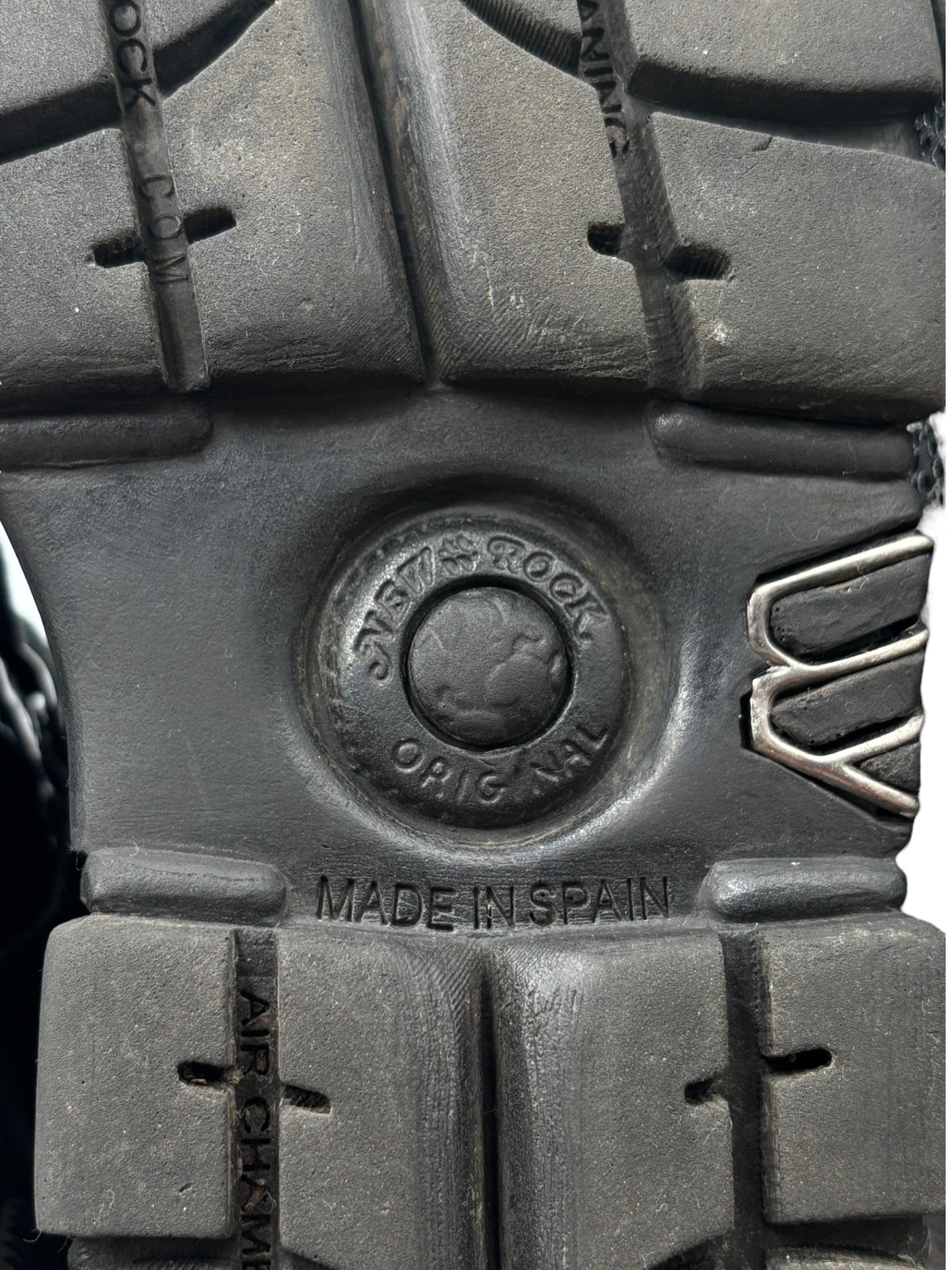 Rare vintage New Rock black patterned M-106B platform boots size 46