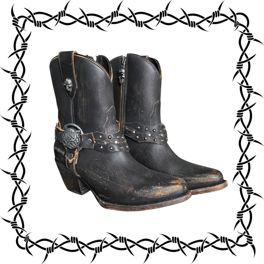 New Rock leather cowboy boots size 38