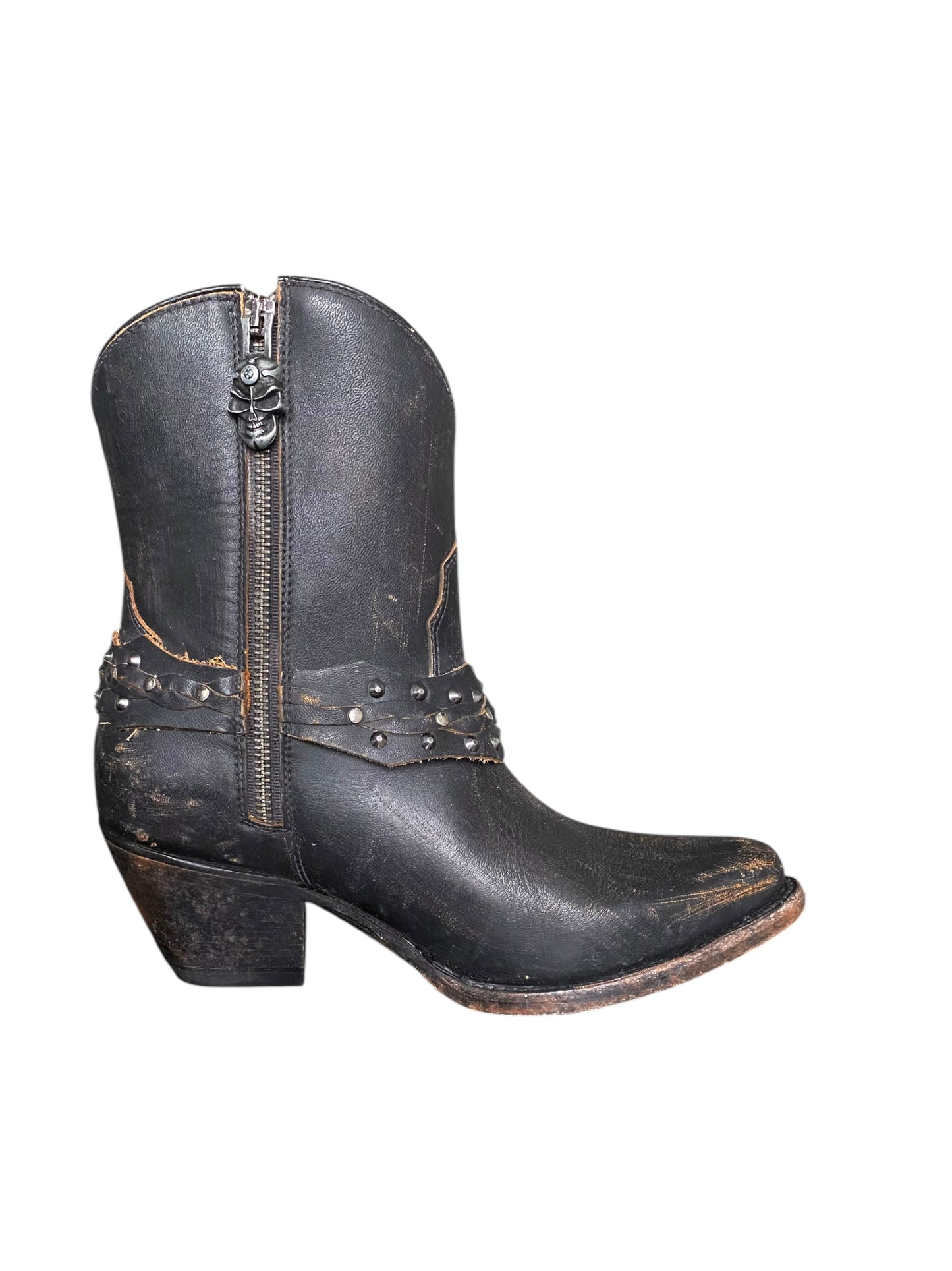 New Rock leather cowboy boots size 38