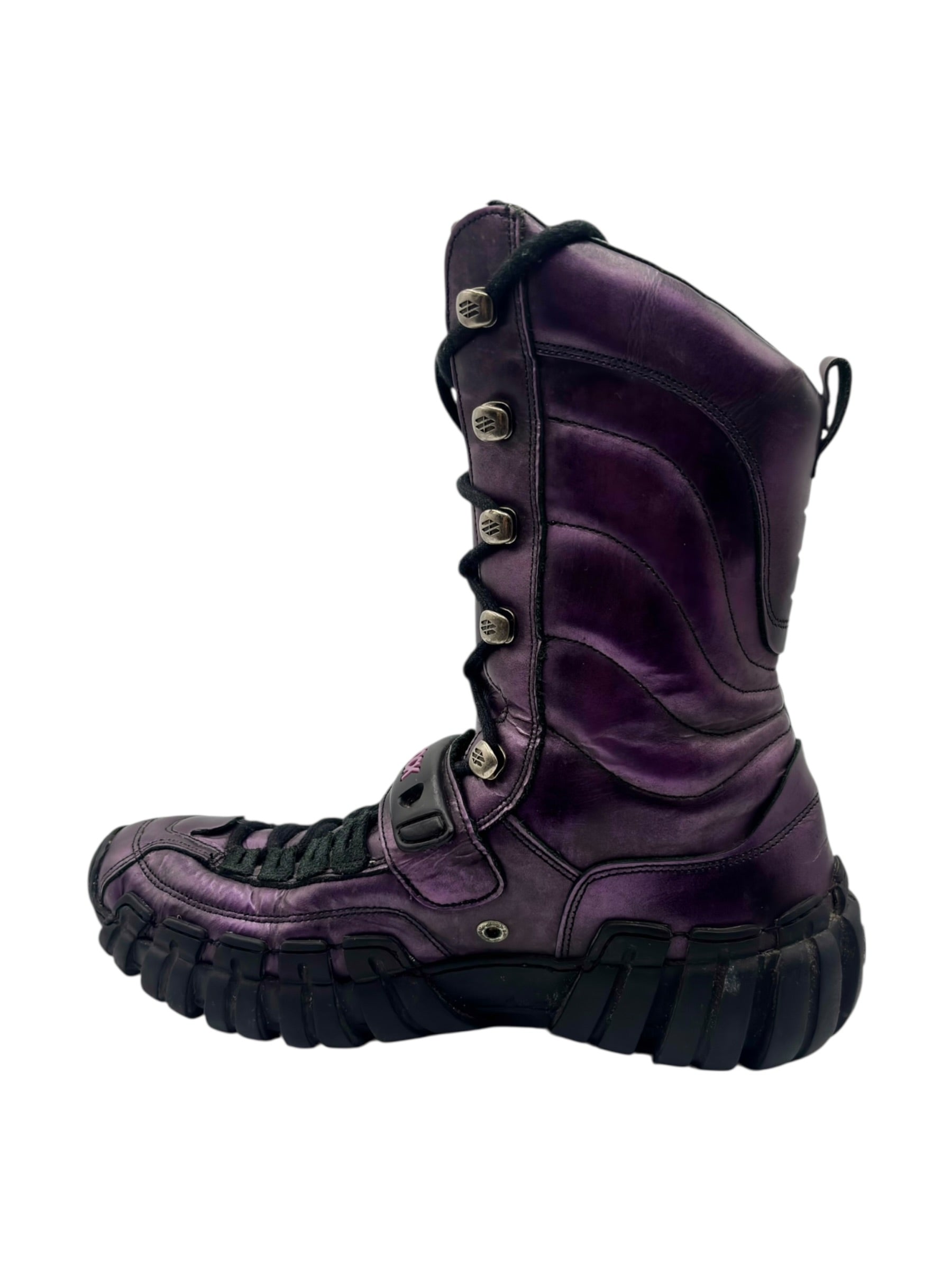 Vintage New Rock purple techno boots size 40