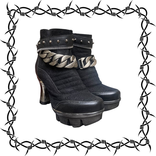 Rare vintage New Rock leather heels size 37