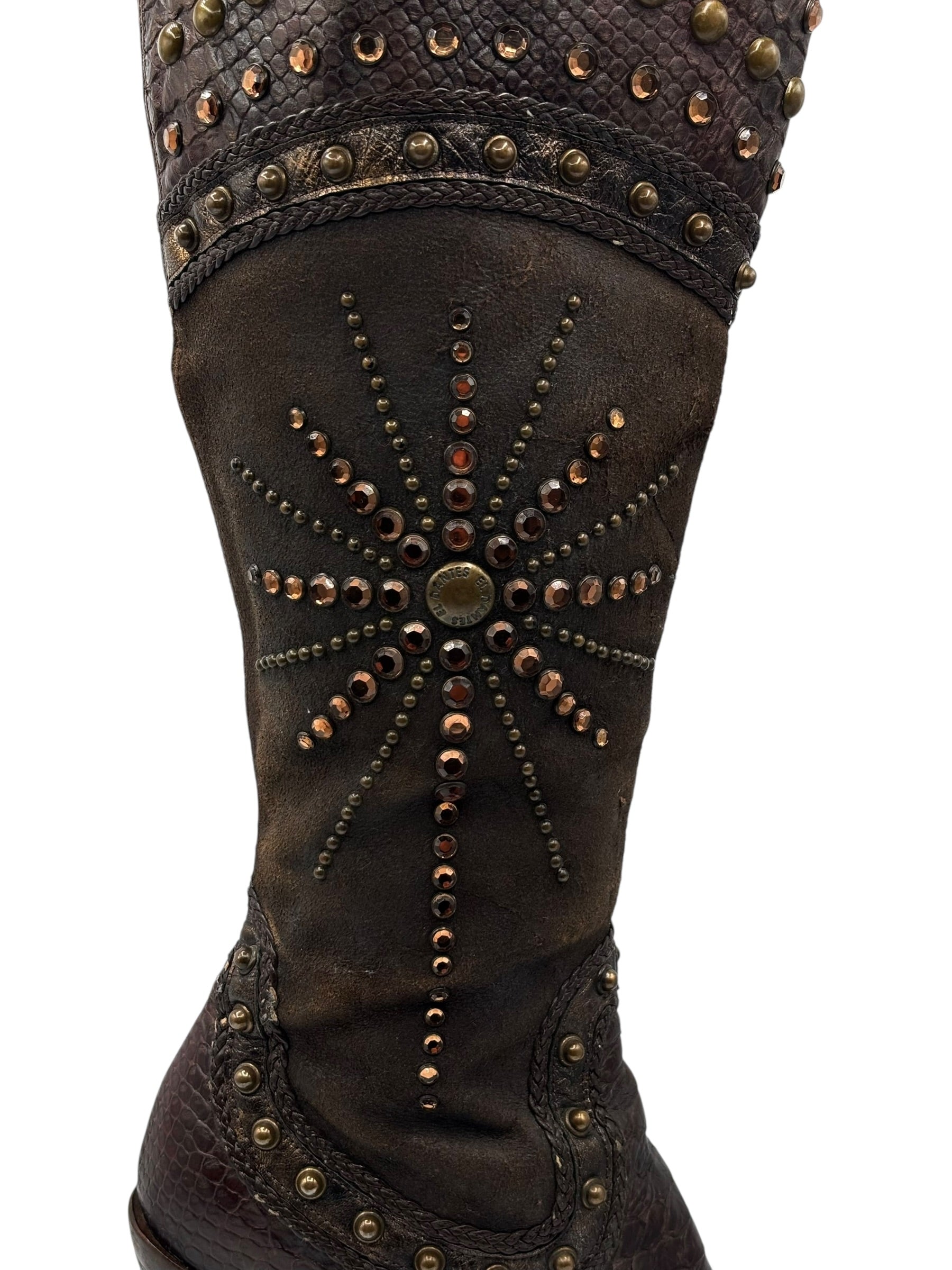 Vintage El Dantes brown knee high boots size 38