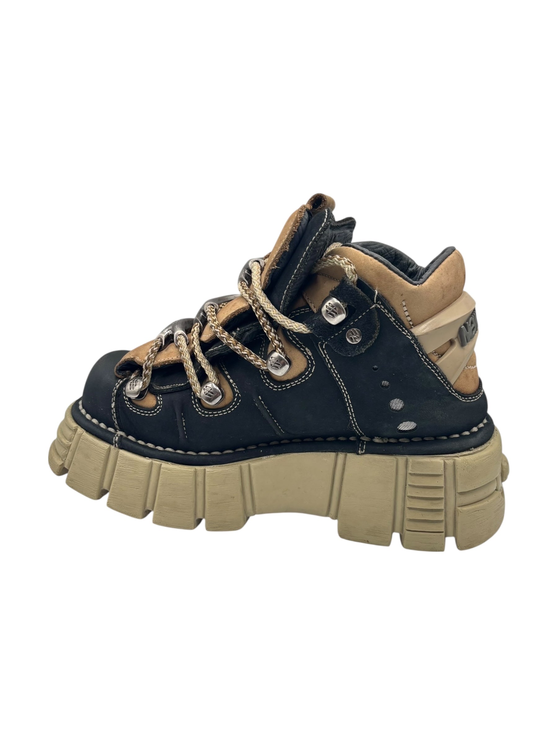 New Rock M-106 brown/black color platform boots size 36