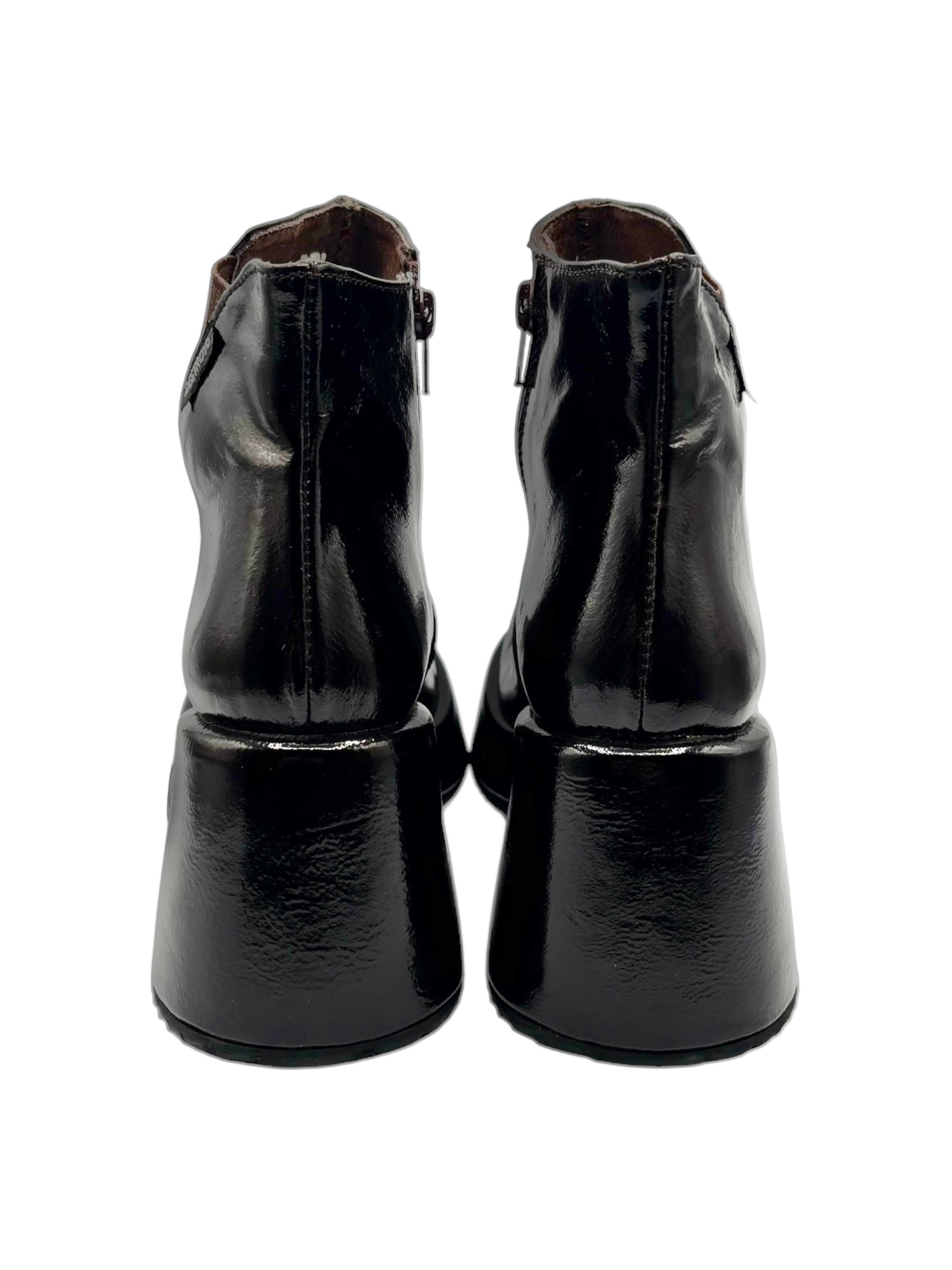 Vintage Destroy patent leather platform boots size 37