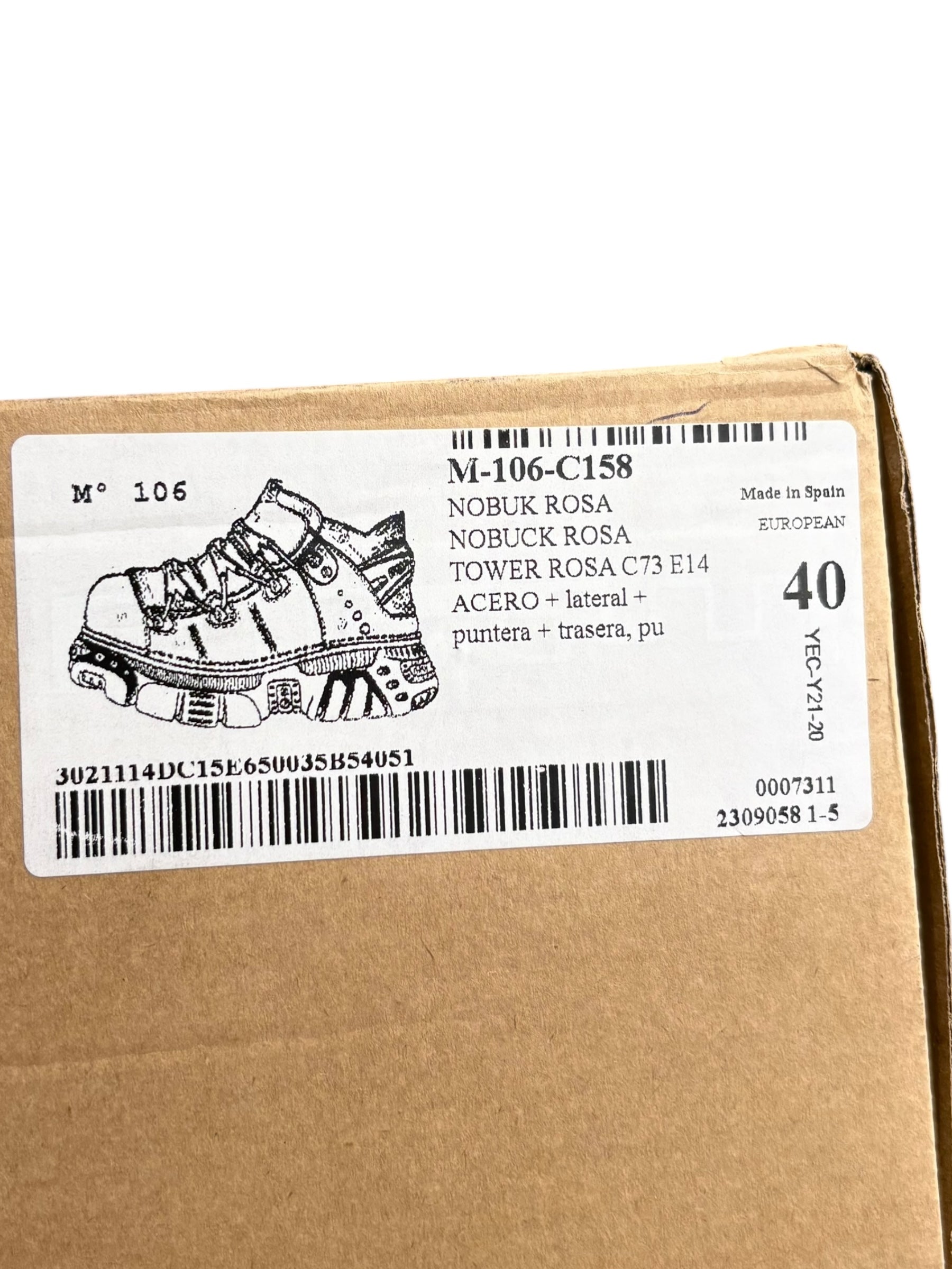 New Rock M-106-C58 pink platform boots size 44