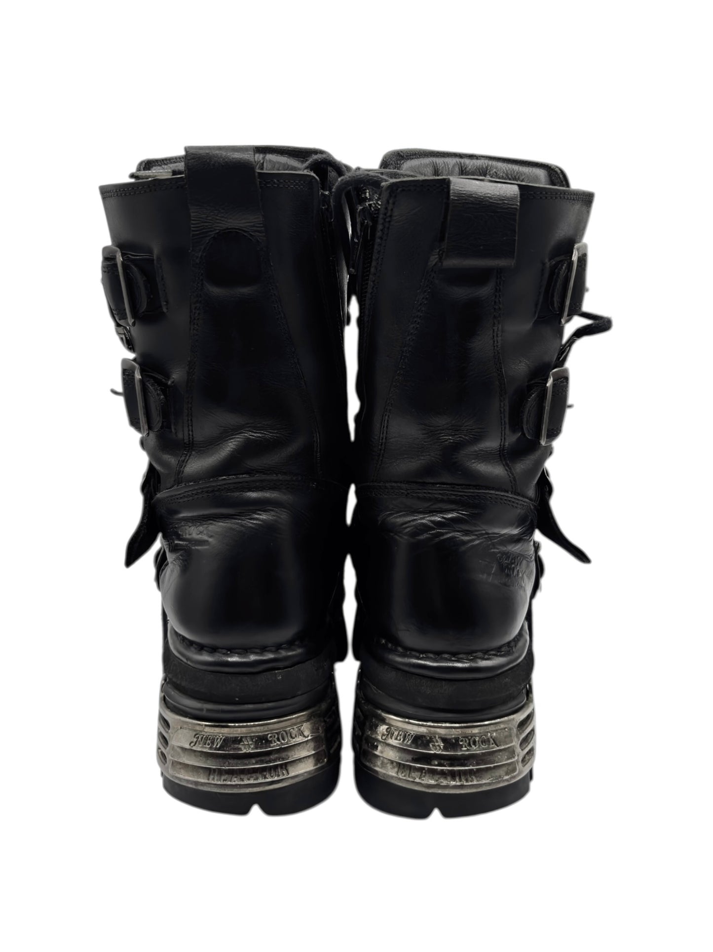 Vintage New Rock mid-calf leather reactor boots size 38