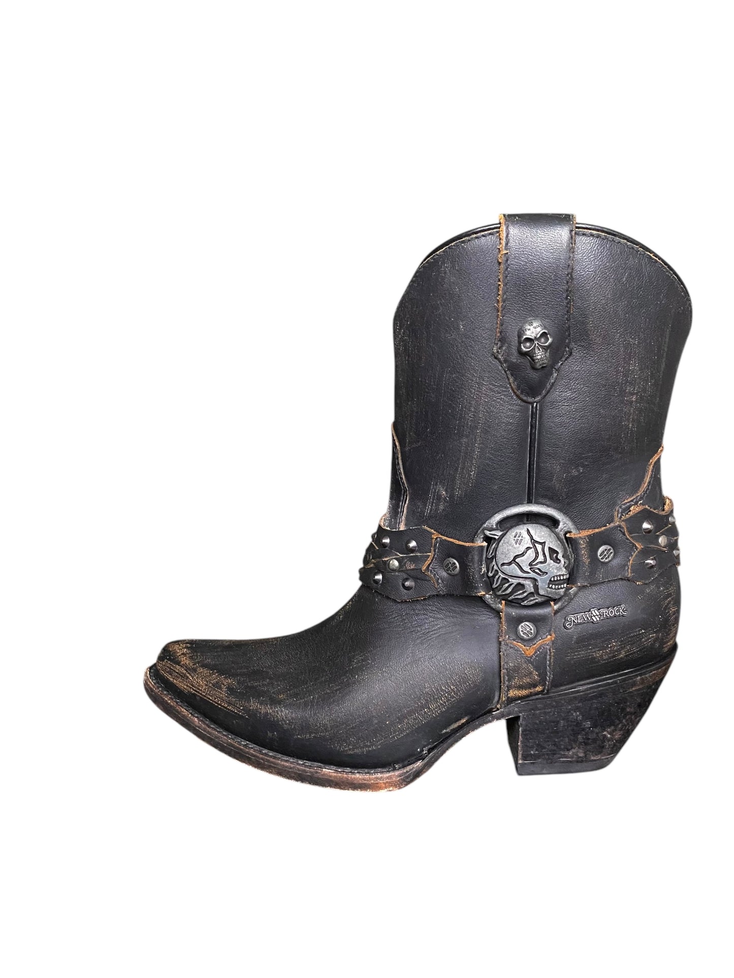 New Rock leather cowboy boots size 38