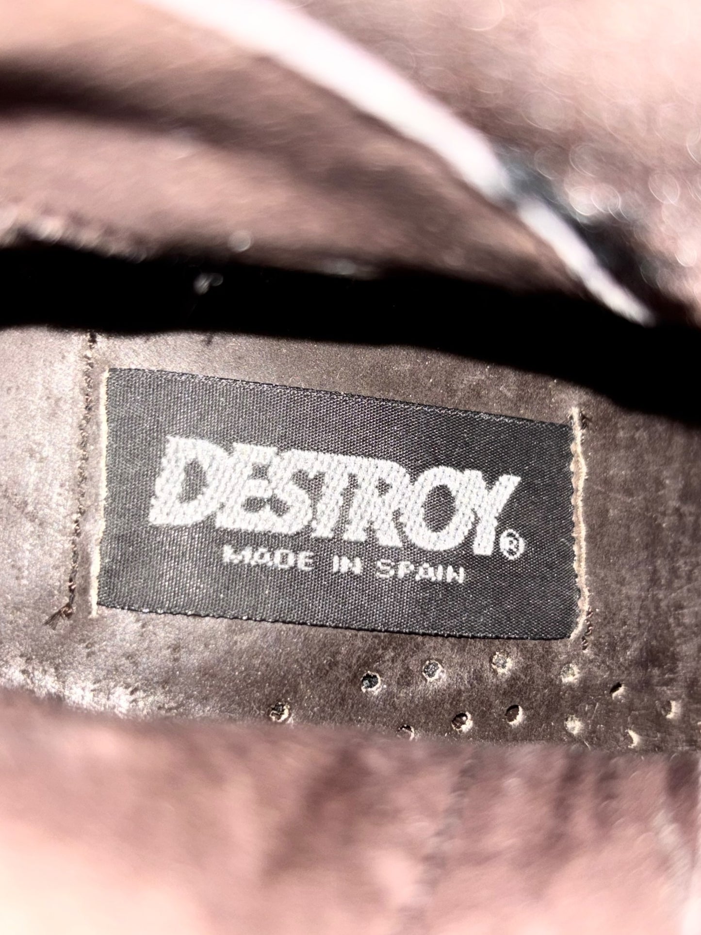 Vintage Destroy patent leather platform boots size 37